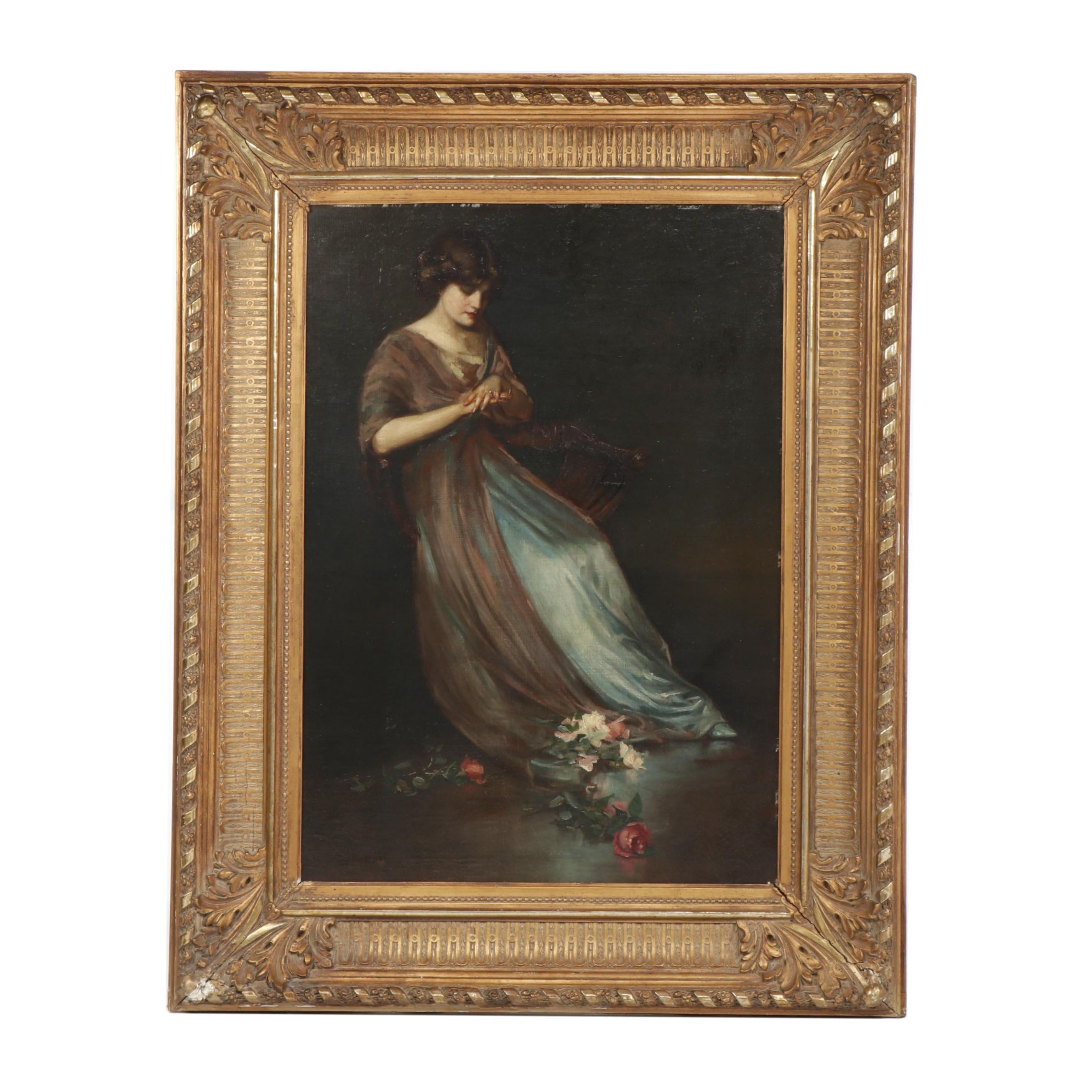 Z.P. Nikolaki Oil Painting of a Woman