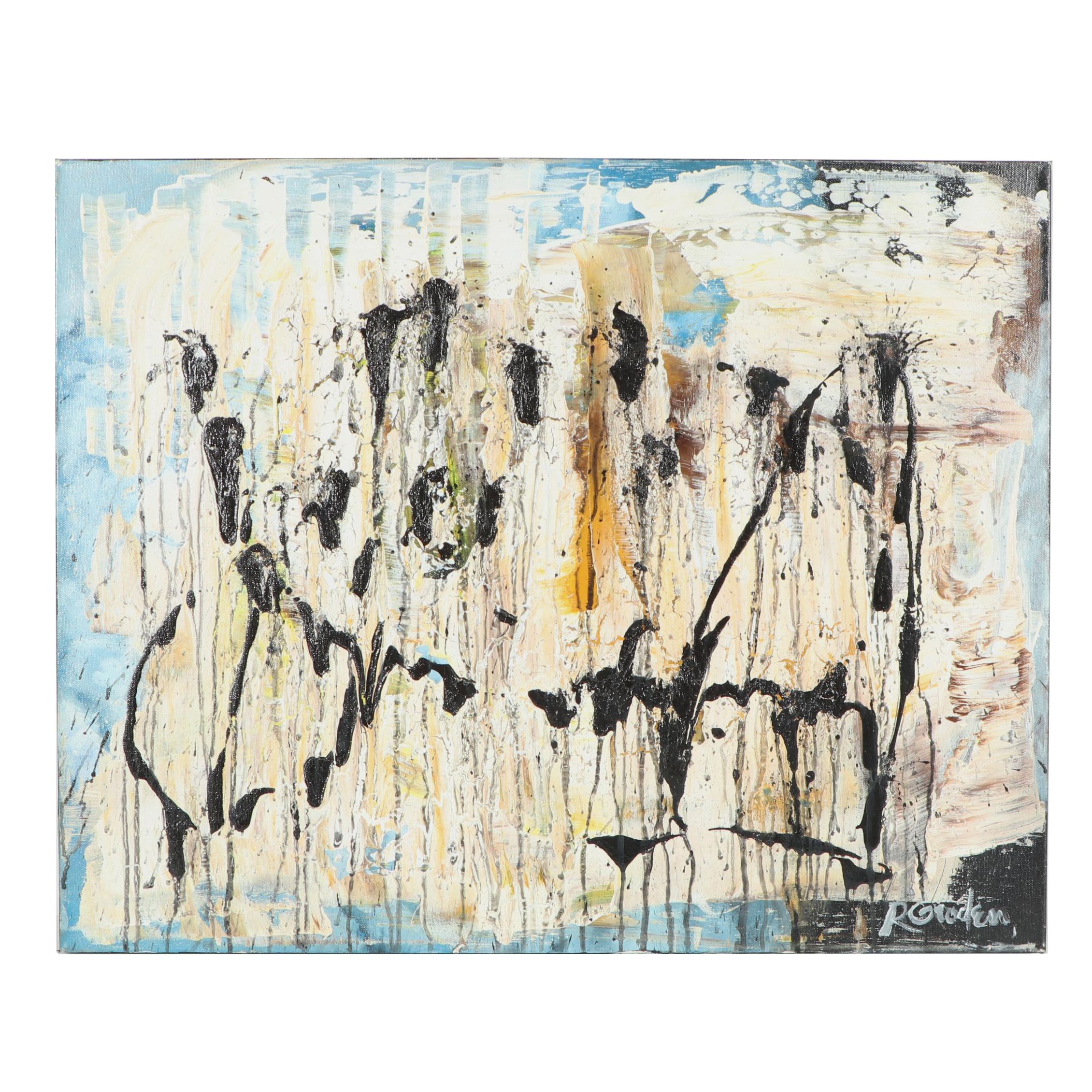 Randy Groden Mixed Media Painting "Sky Retreat"