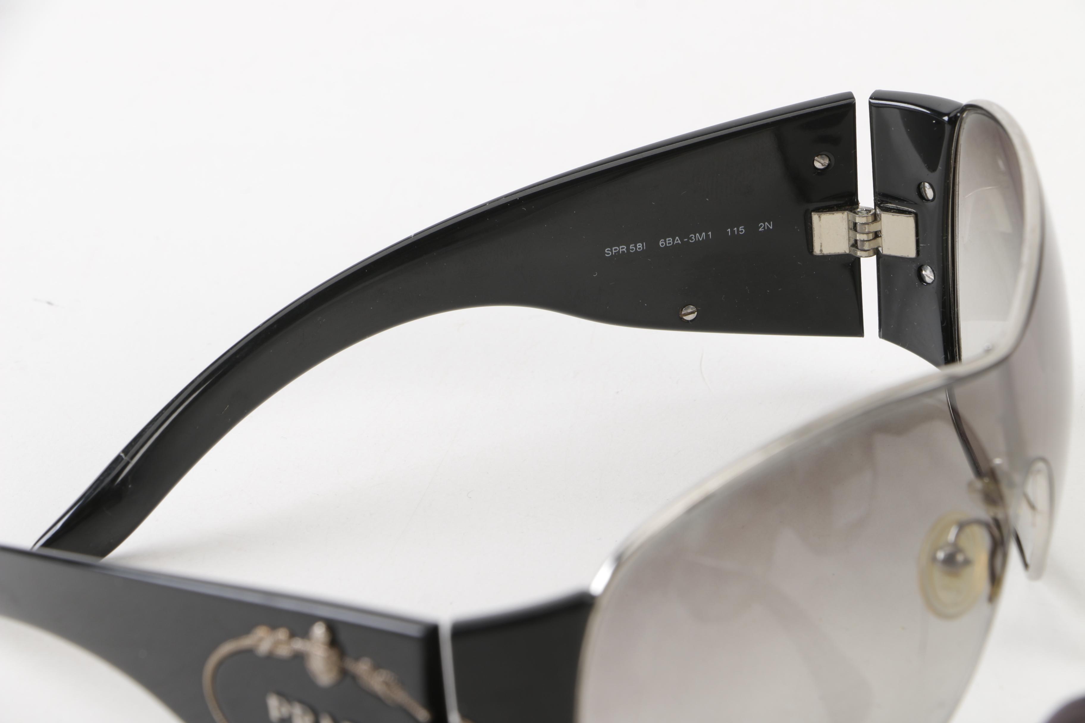 Prada Shield, Wrap and Cat Eye Sunglasses, Made in Italy