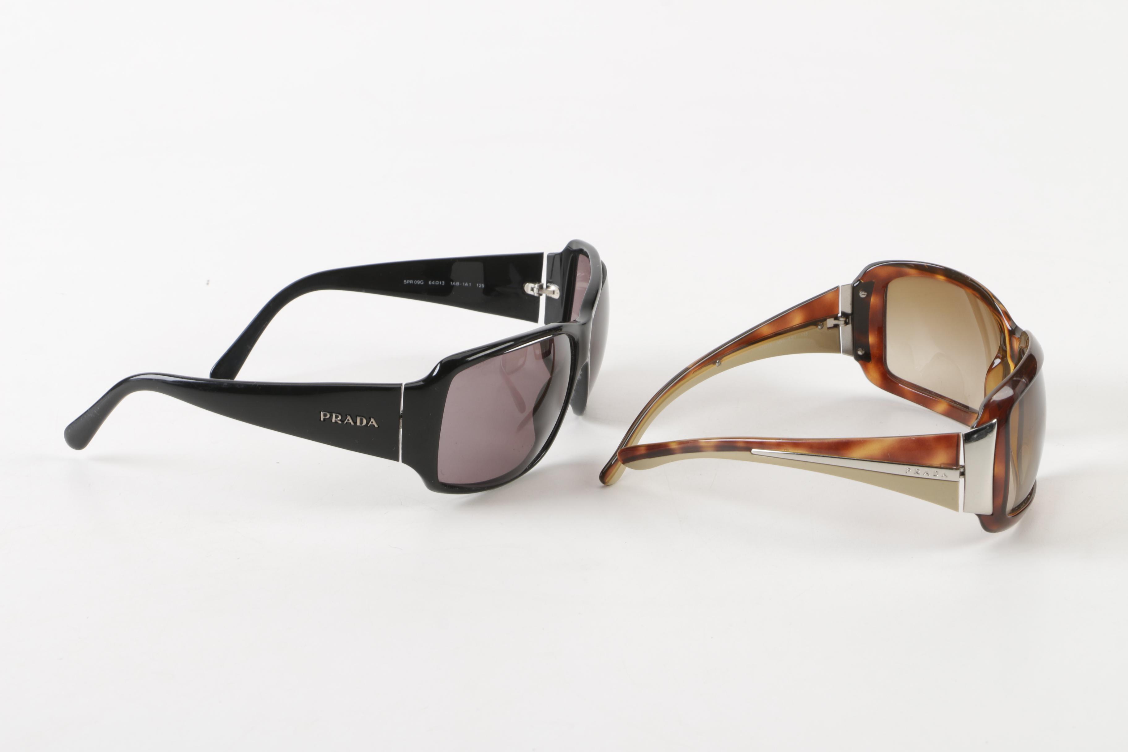 Prada Shield, Wrap and Cat Eye Sunglasses, Made in Italy