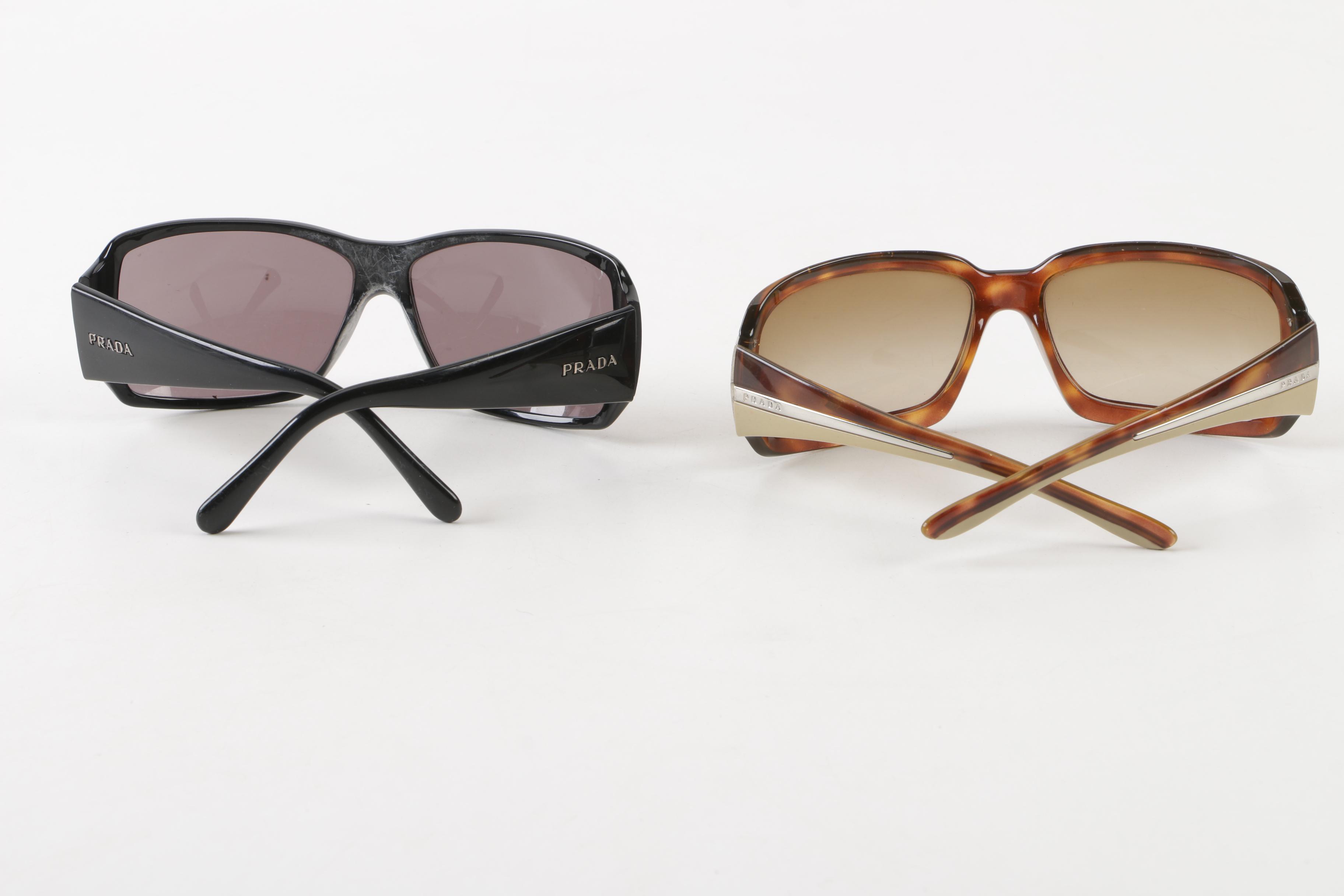 Prada Shield, Wrap and Cat Eye Sunglasses, Made in Italy