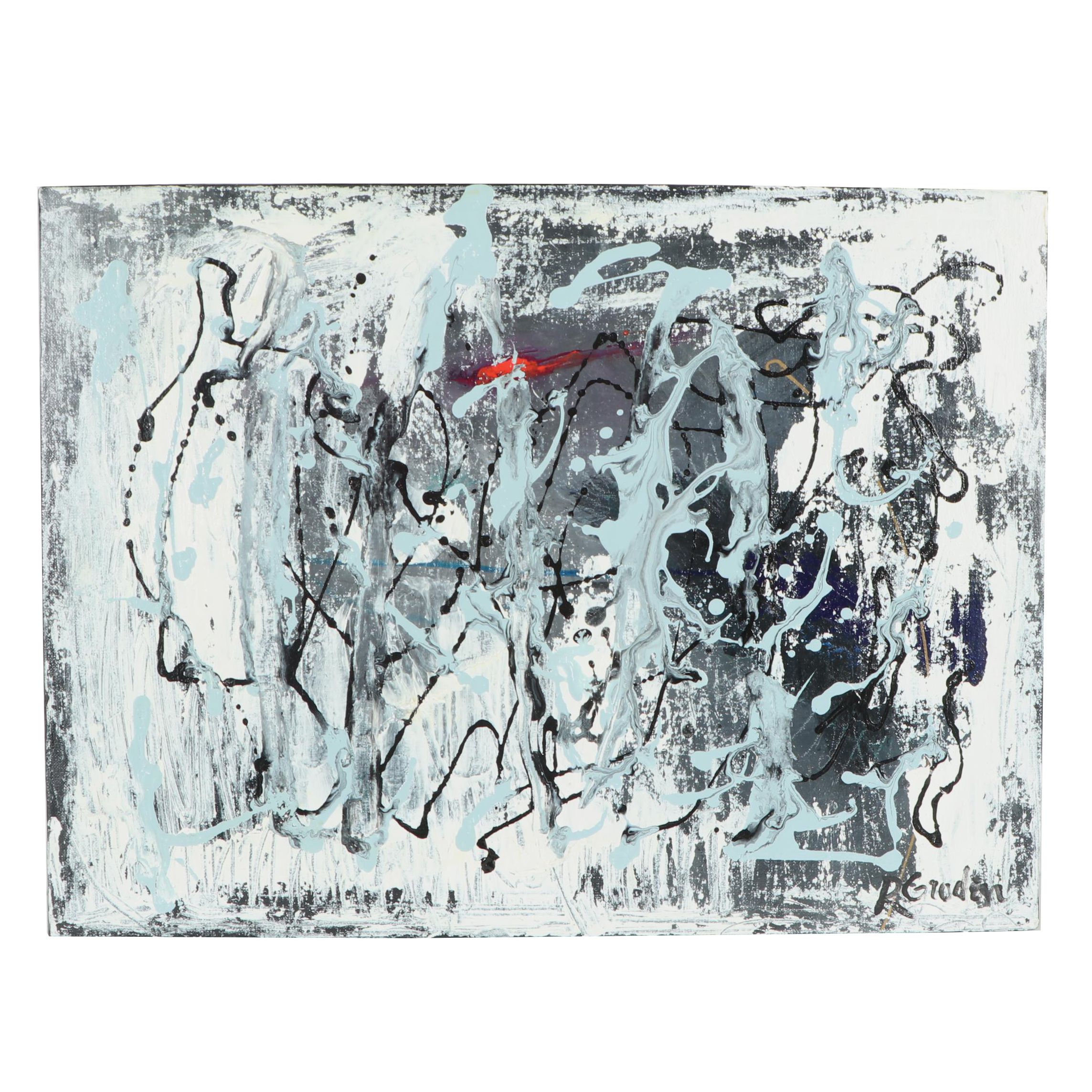 Randy Groden Abstract Mixed Media Painting "Mano Caruto"