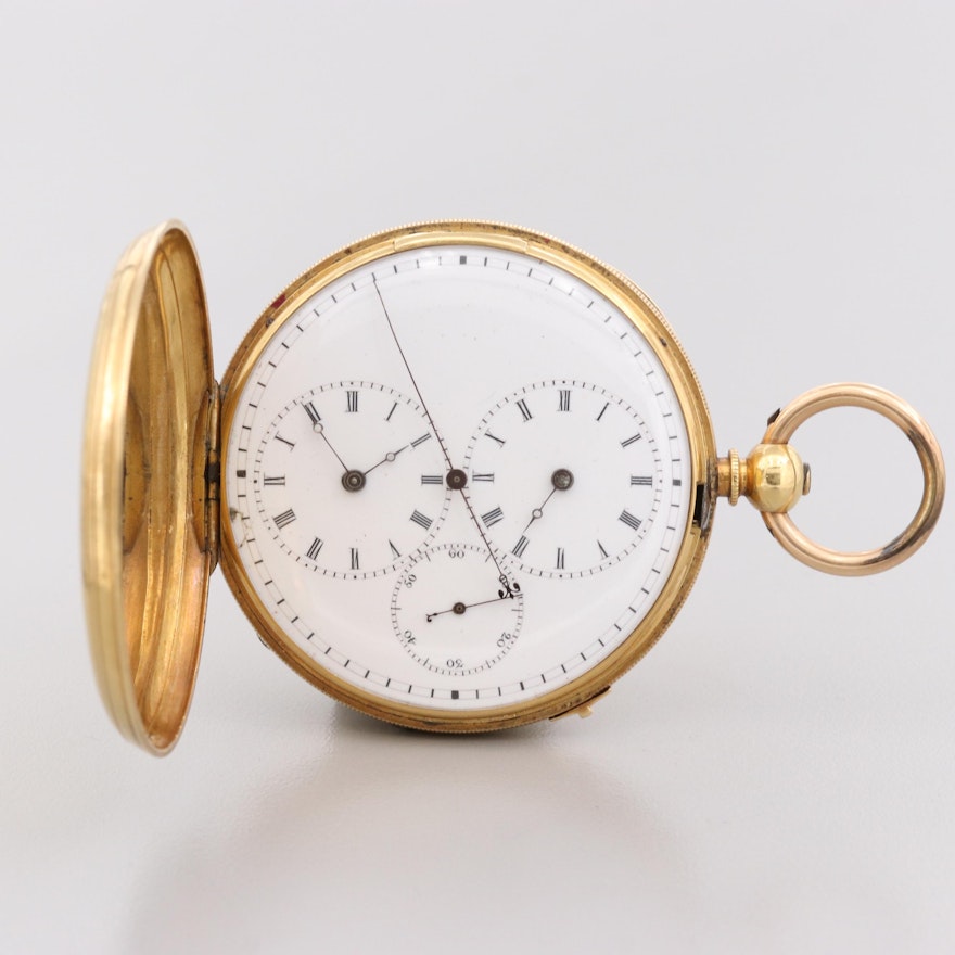 18K Yellow Gold Captain's Pocket Watch