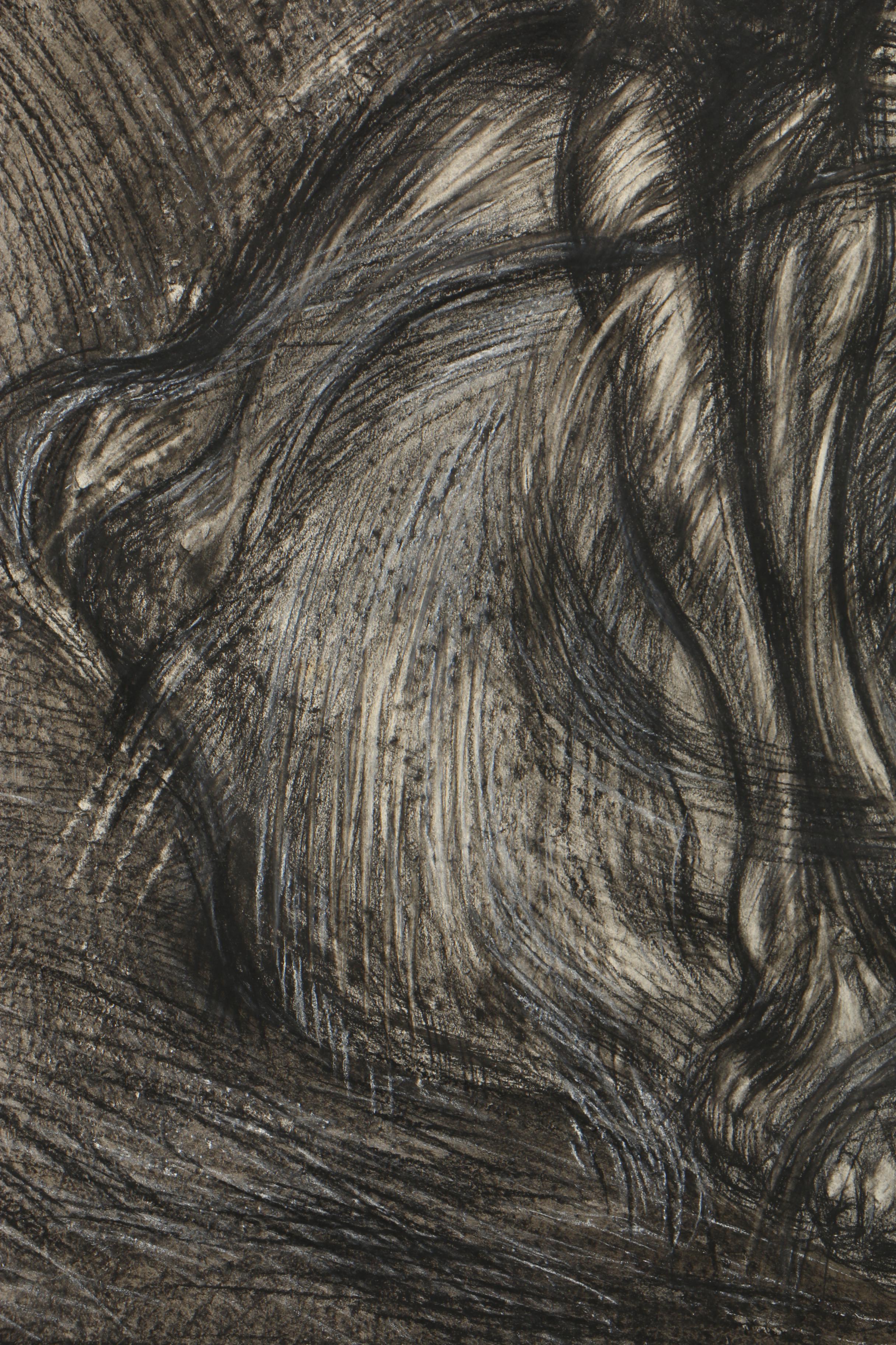 Esther Liu 1979 Mixed Media Figural Drawing