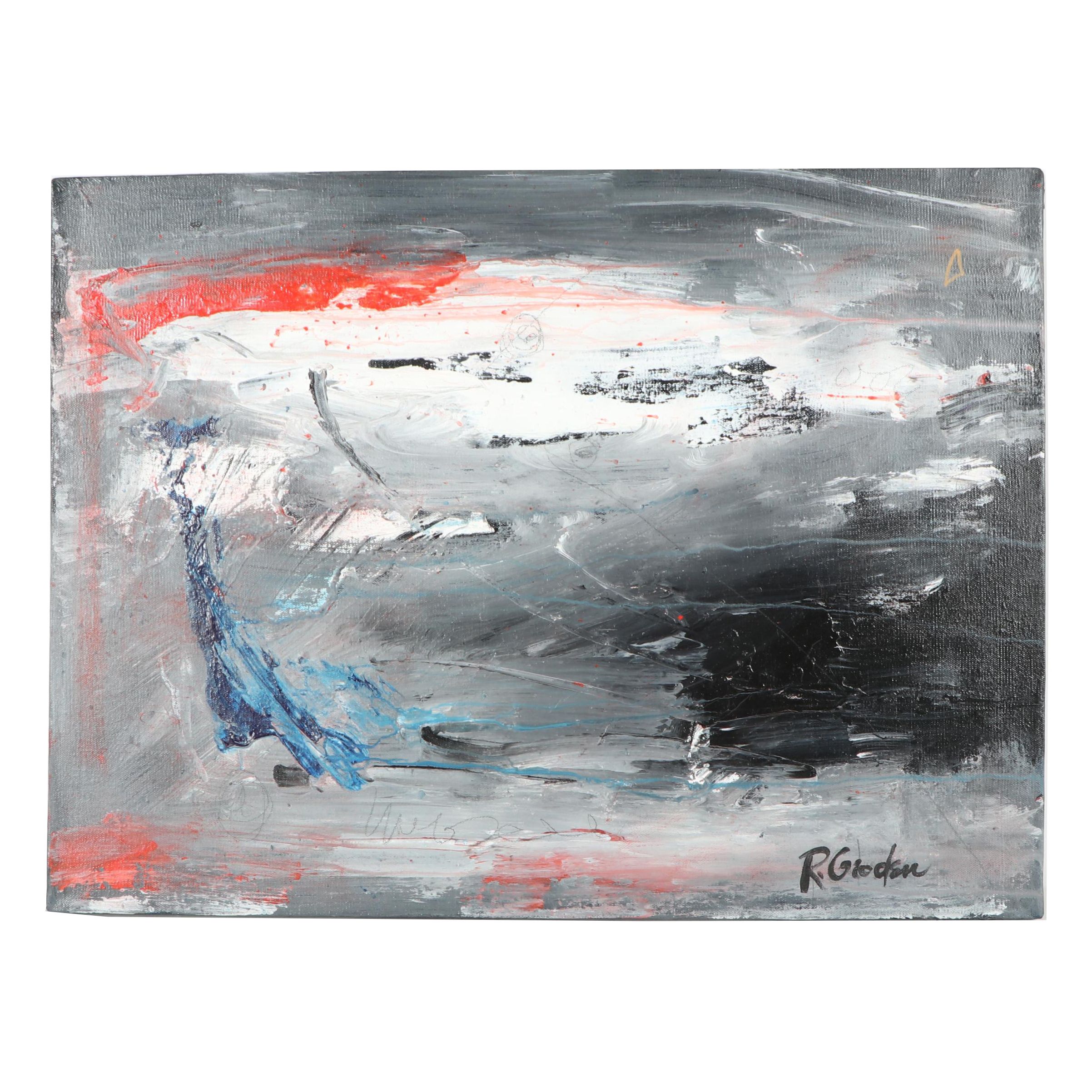 Randy Groden Abstract Mixed Media Painting "Heraklion"