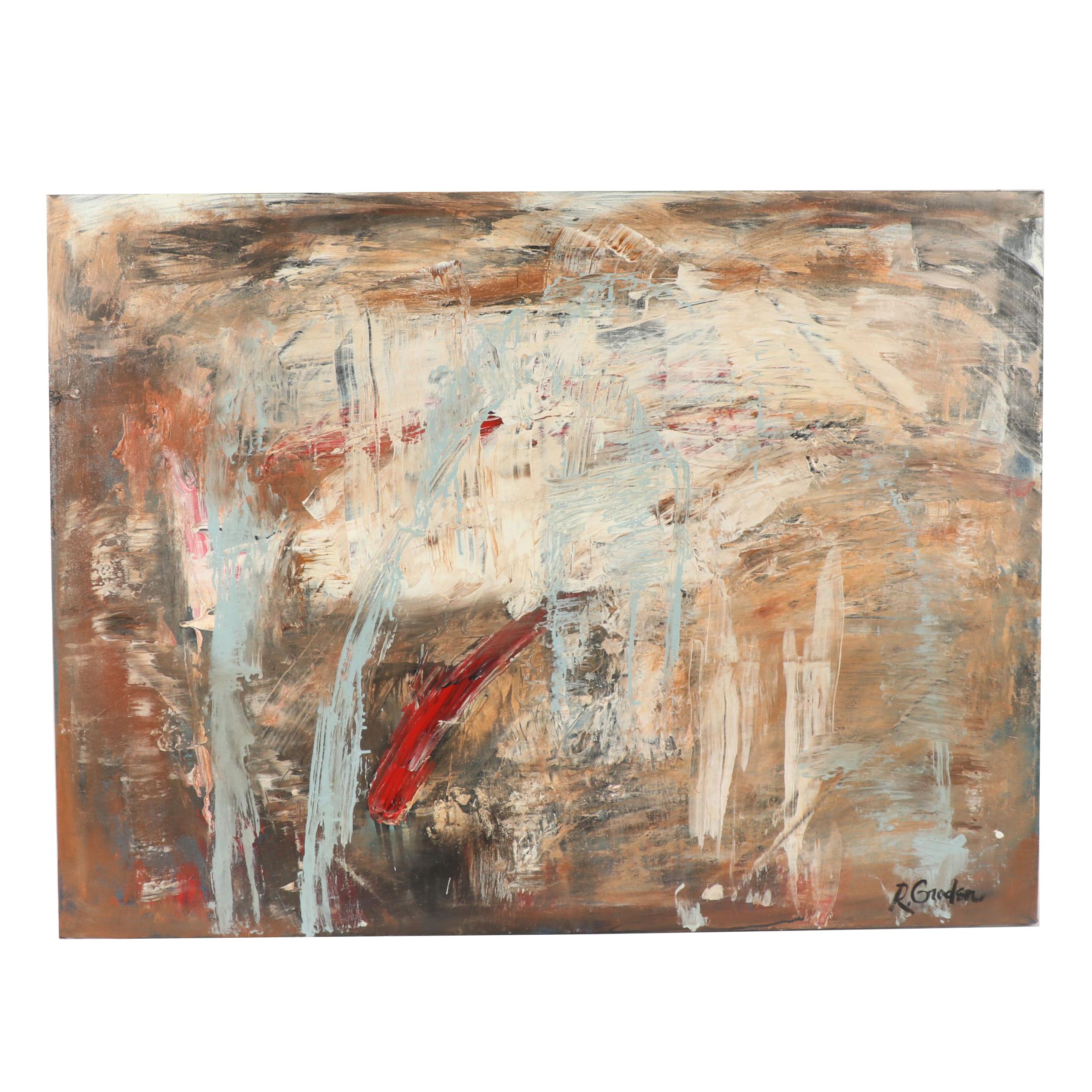 Randy Groden Abstract Mixed Media Painting "Dikella"