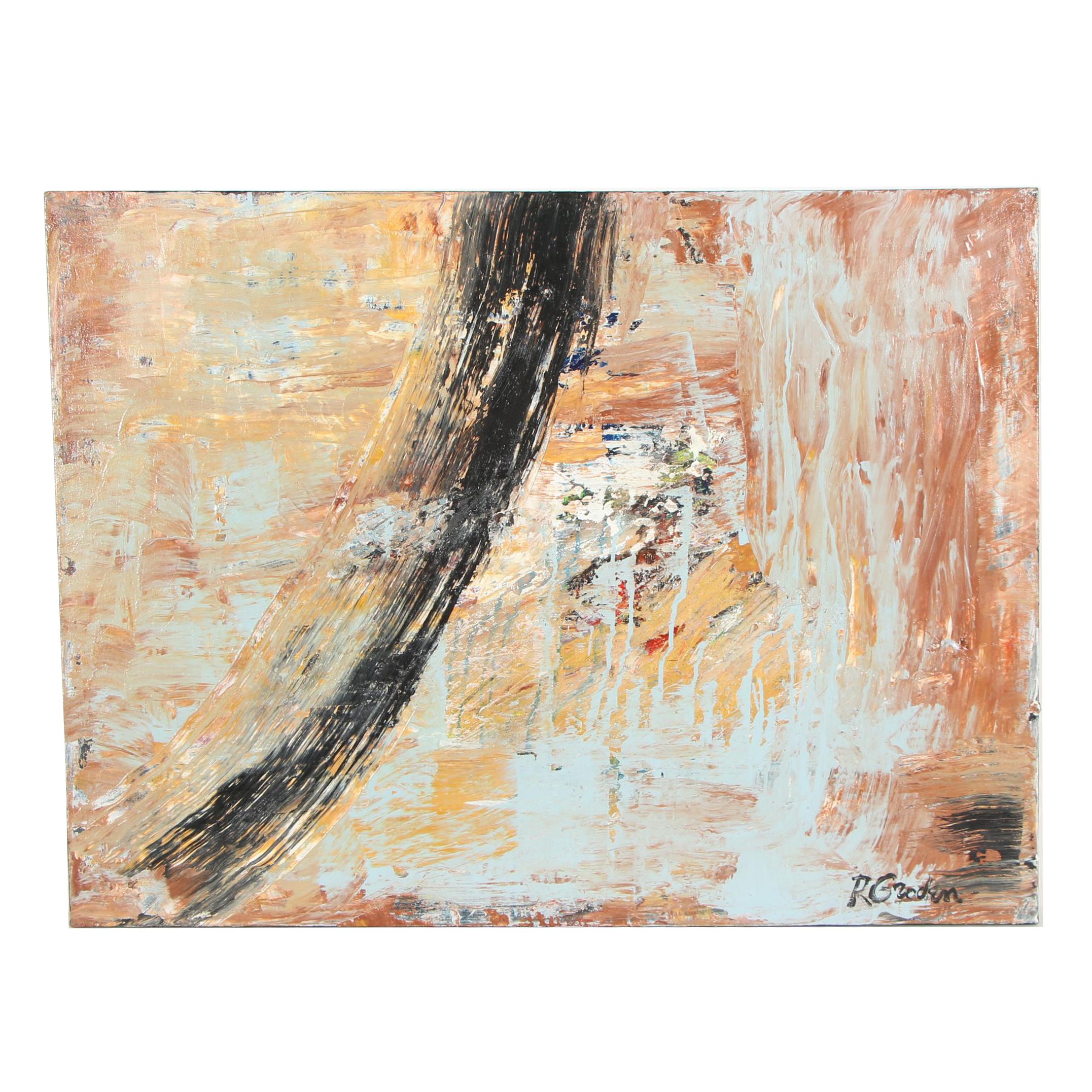 Randy Groden Abstract Mixed Media Painting "Megara"