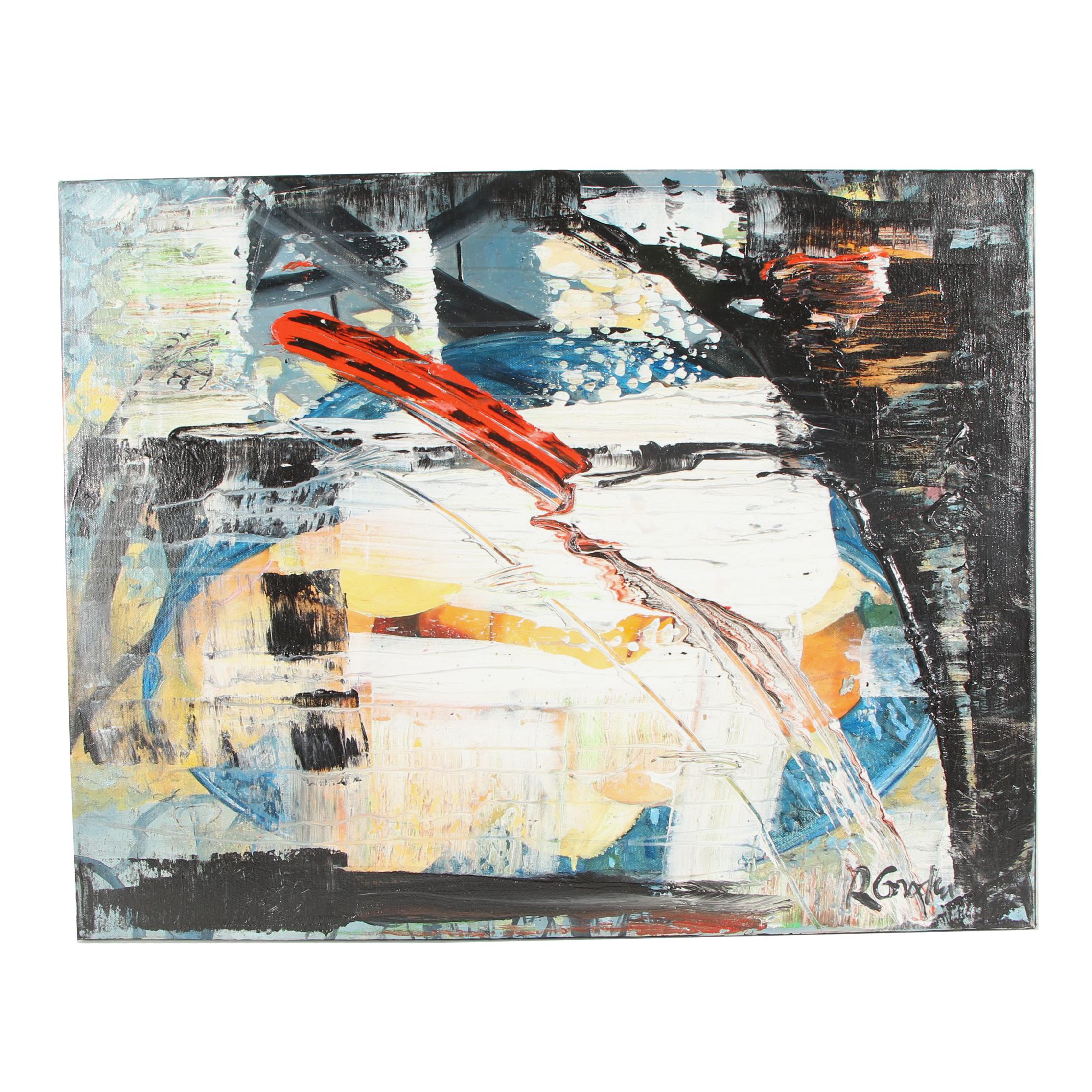 Randy Groden Mixed Media Painting "Yerakini"