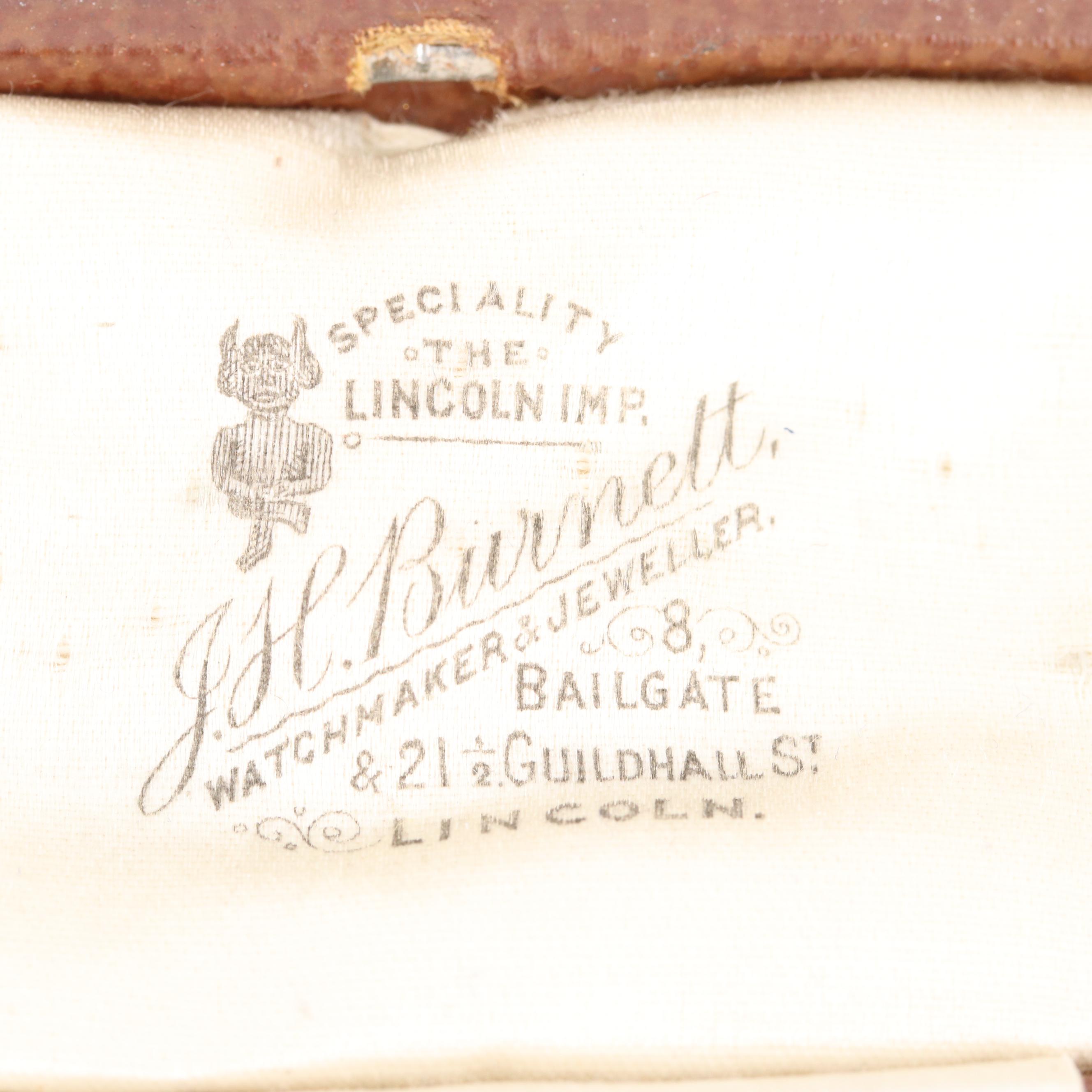 9K Yellow Gold Cufflinks and Ruby Stick Pin of the Lincoln Imp