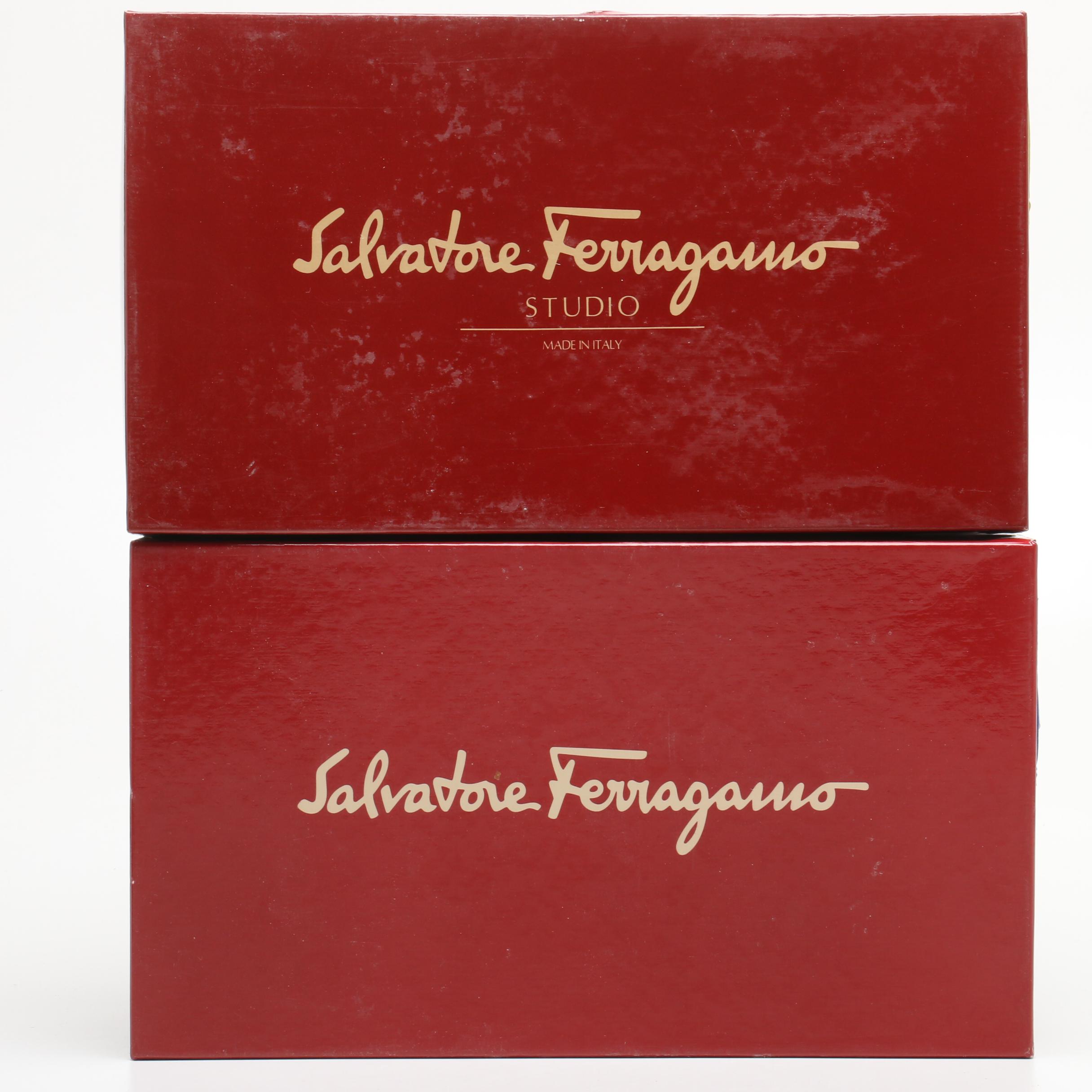 Men's Salvatore Ferragamo Detroit and Firenze Black Leather Loafers