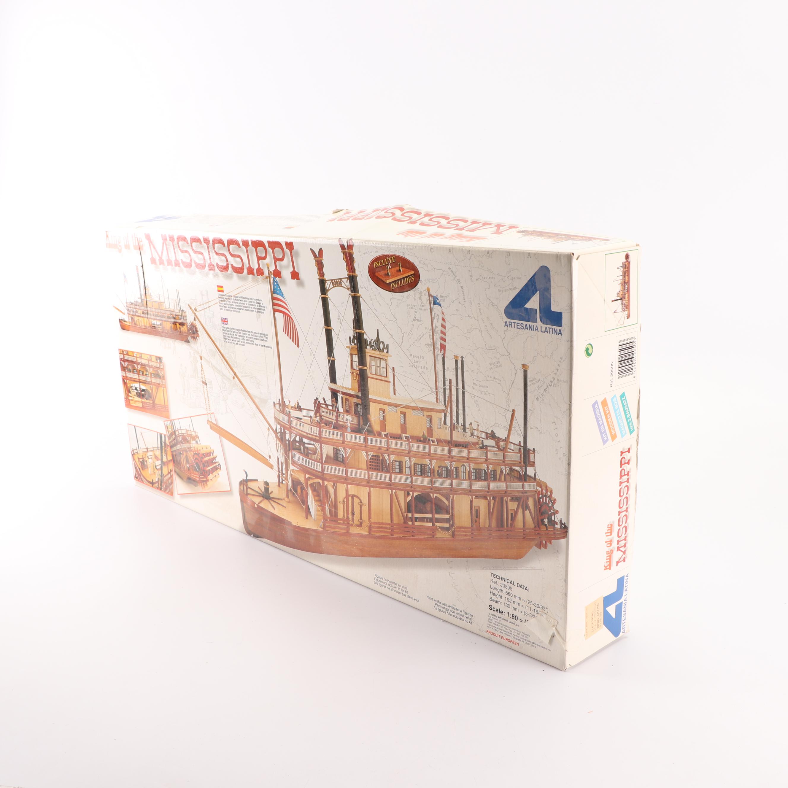 "King of the Mississippi" Paddlewheel Steamboat Model