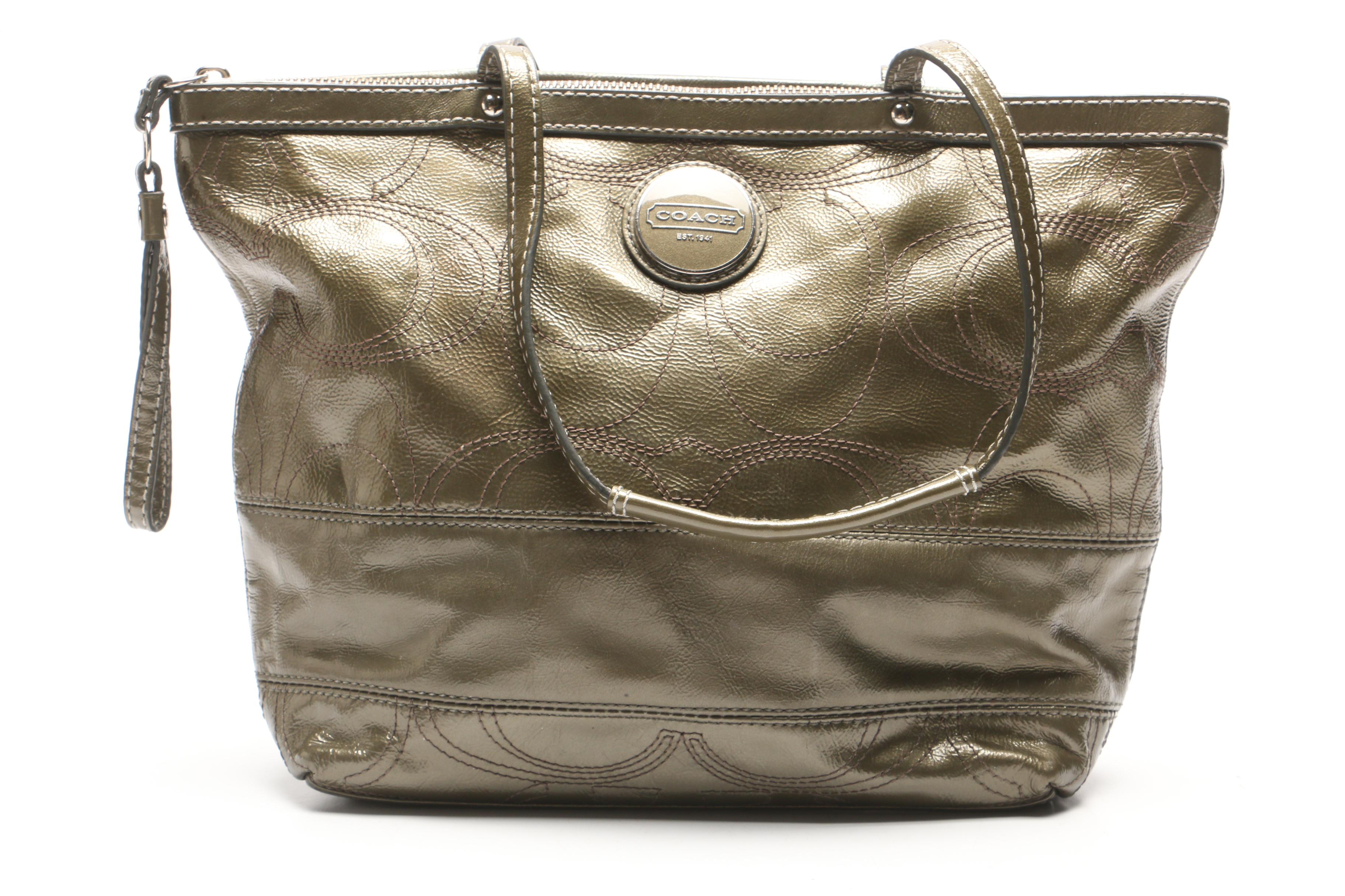 Coach Signature Patent Leather Tote and Coach Crossbody Bags