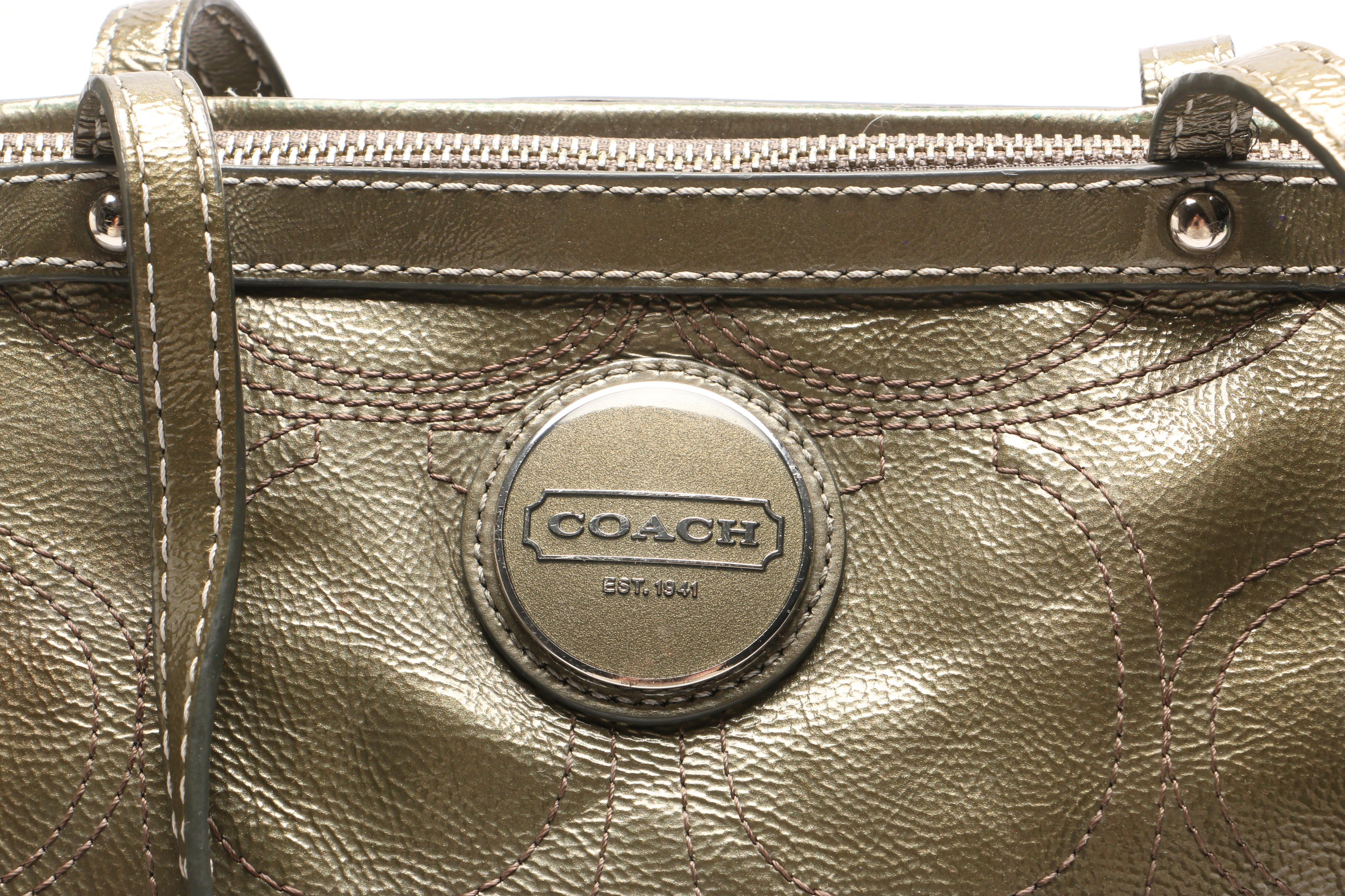 Coach Signature Patent Leather Tote and Coach Crossbody Bags