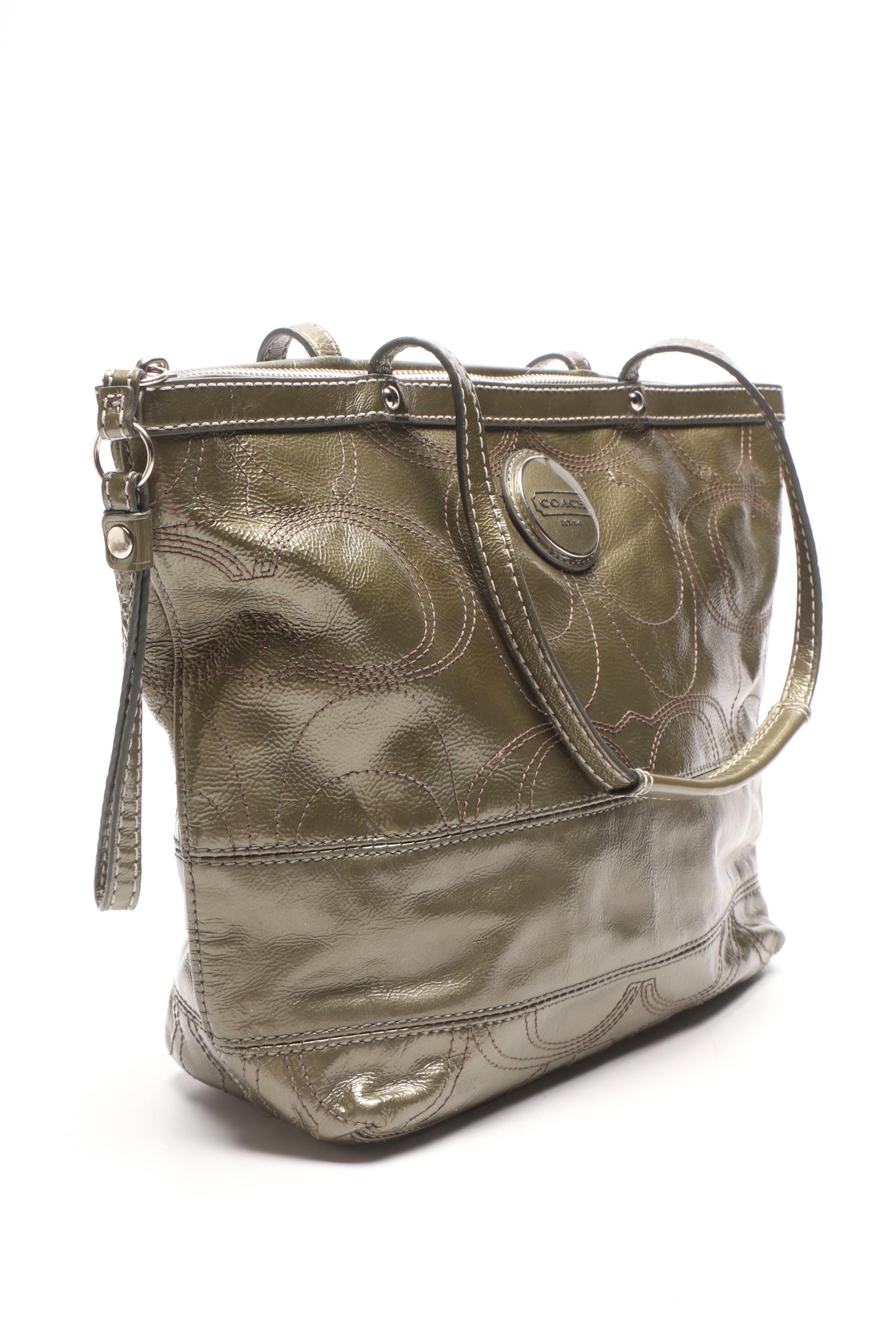 Coach Signature Patent Leather Tote and Coach Crossbody Bags