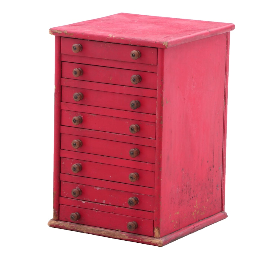 Vintage Machinist's Tabletop Chest of Drawers