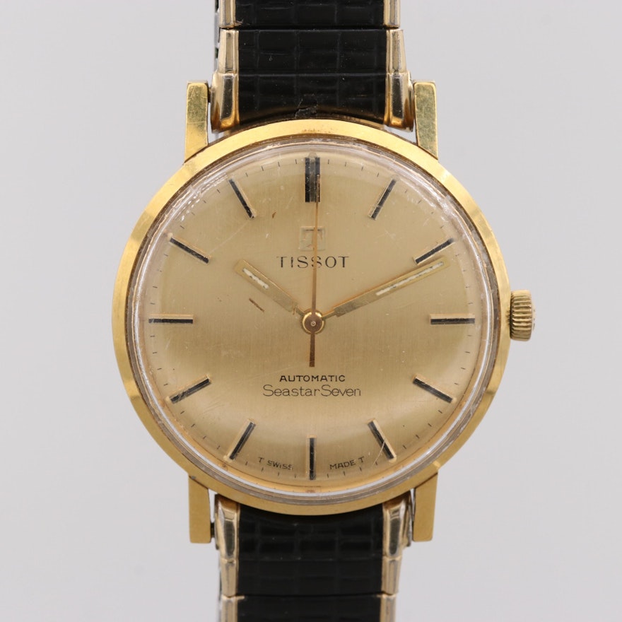 Tissot Seastar Seven Stainless Steel and Gold Wash Automatic Wristwatch