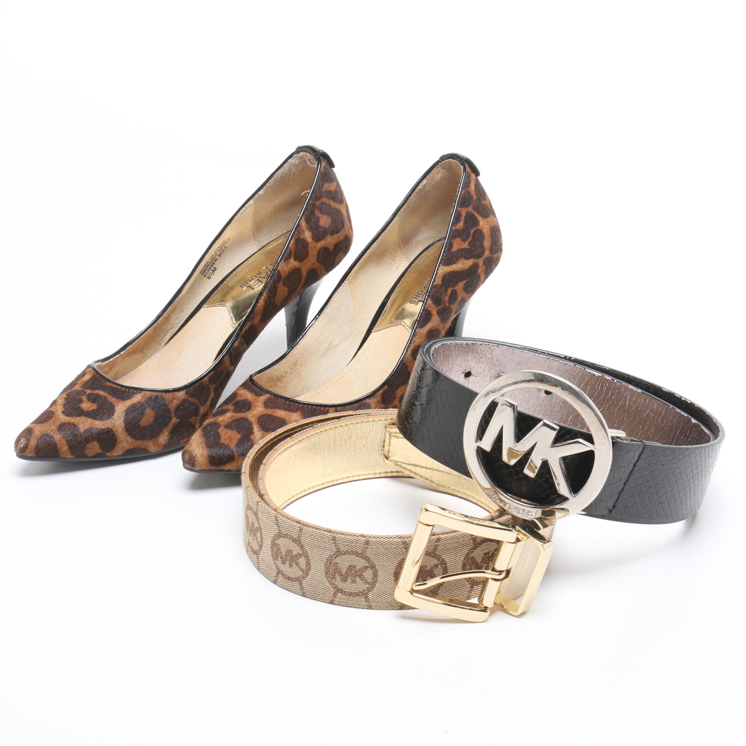 MICHAEL Michael Kors Pony Hair High-Heels and Belts