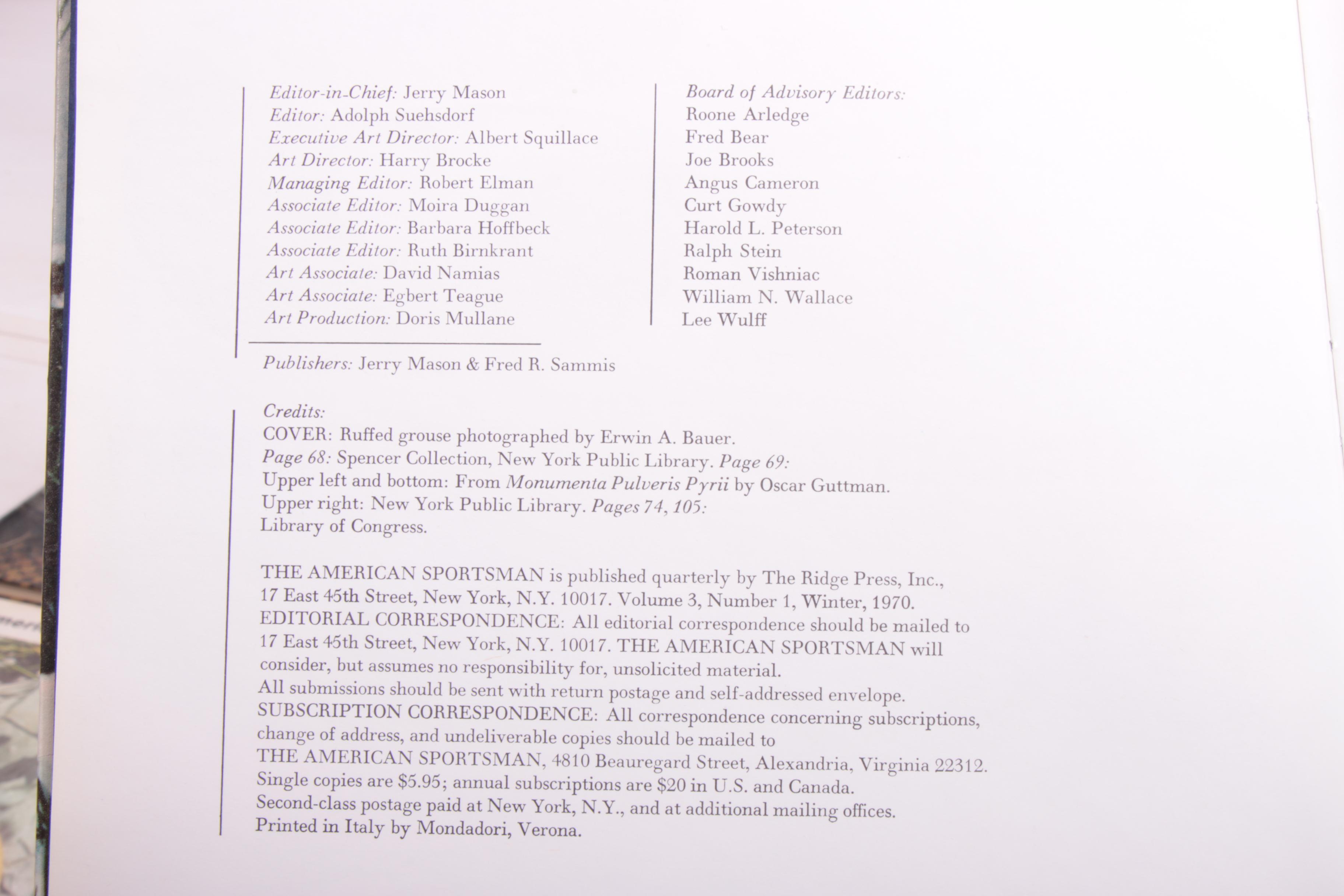 Nonfiction featuring "The American Sportsman" Series, 1960s-1970s