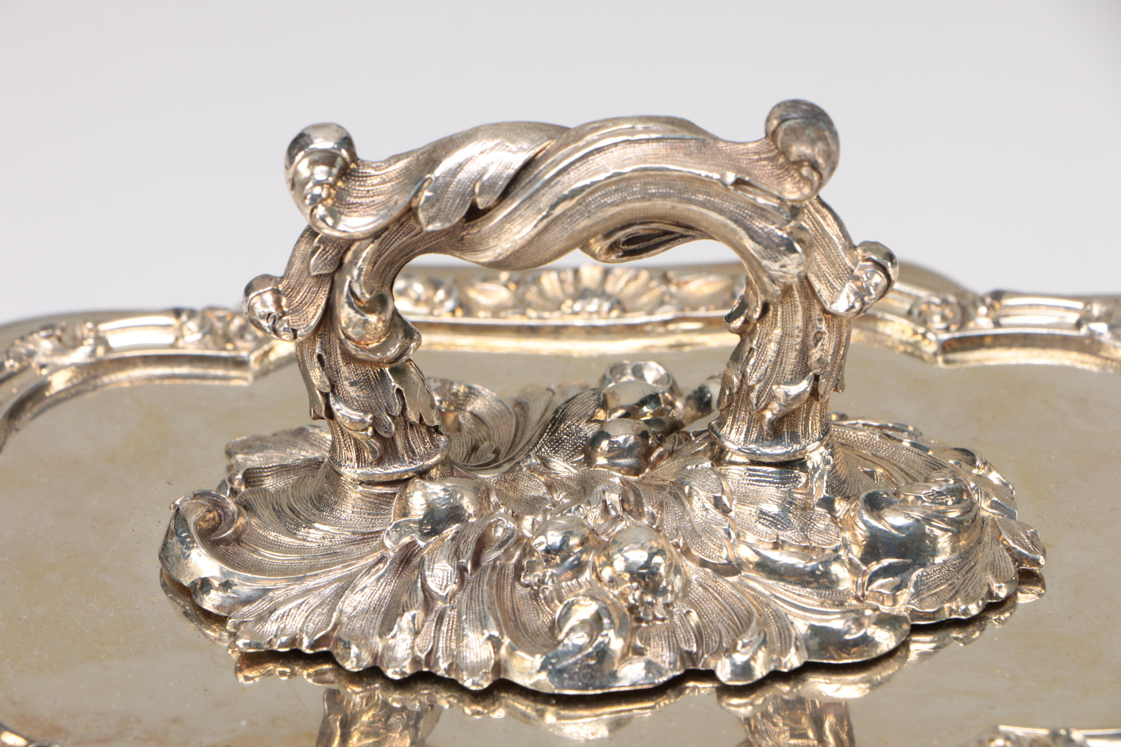 Pair of English Sheffield Silver Plate Tureens