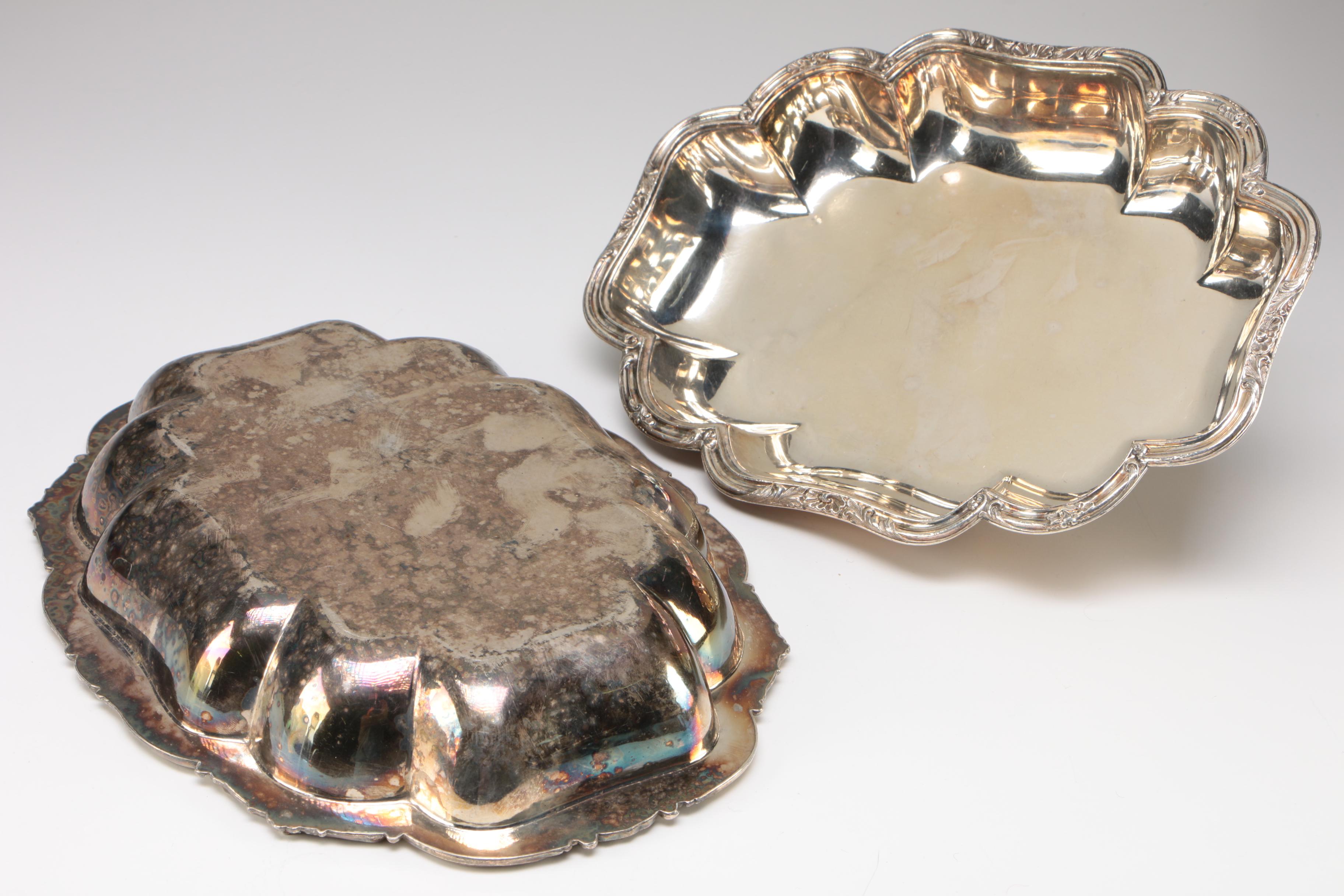 Pair of English Sheffield Silver Plate Tureens