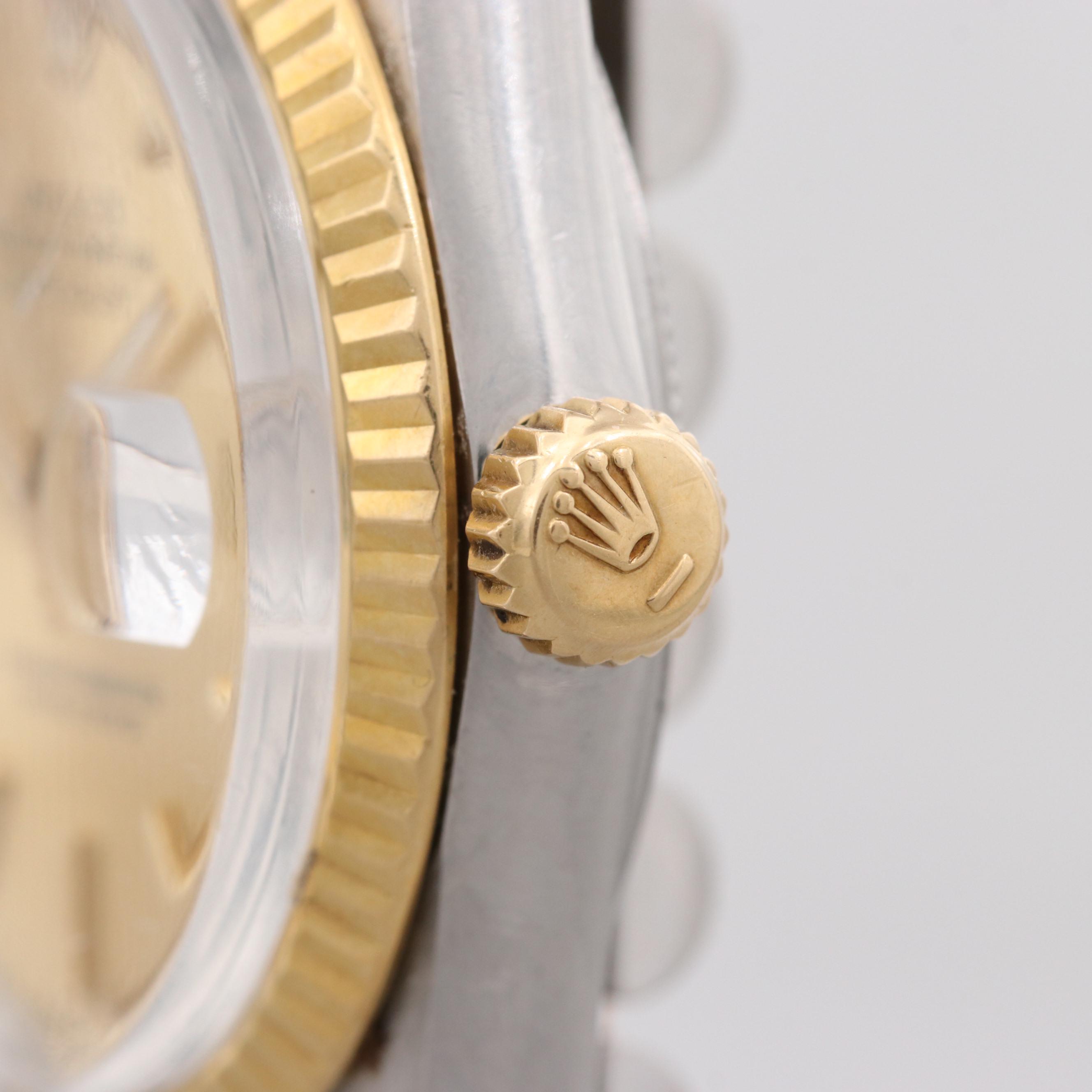Rolex Datejust Stainless Steel and 18K Yellow Gold Watch, 1987