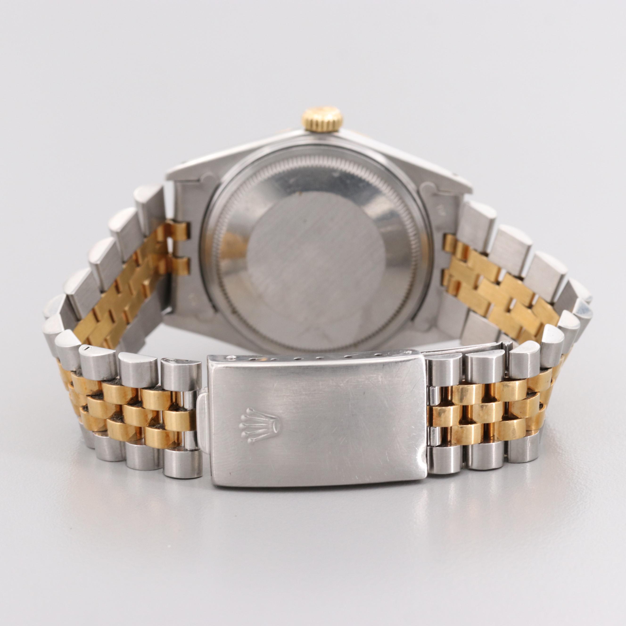 Rolex Datejust Stainless Steel and 18K Yellow Gold Watch, 1987