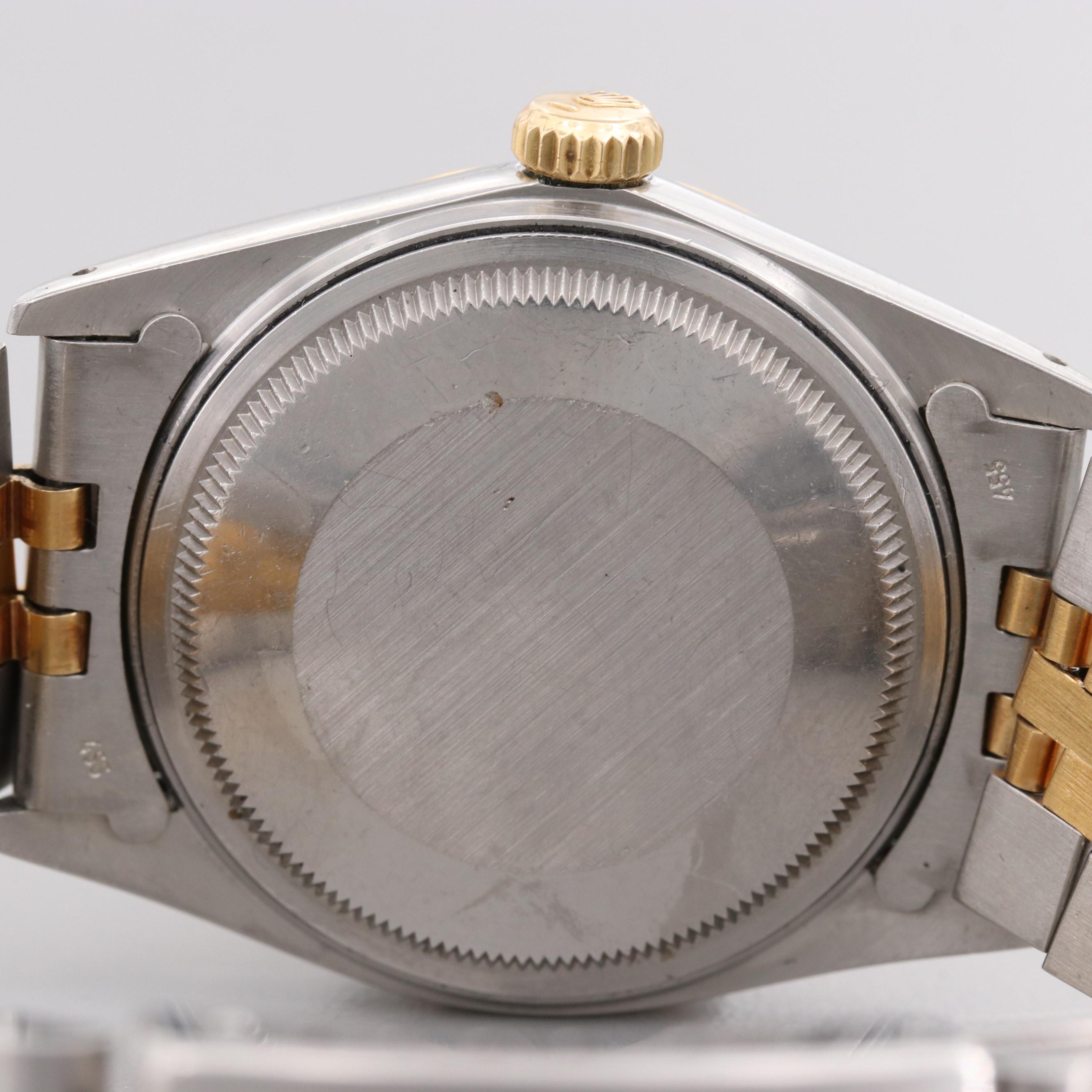 Rolex Datejust Stainless Steel and 18K Yellow Gold Watch, 1987