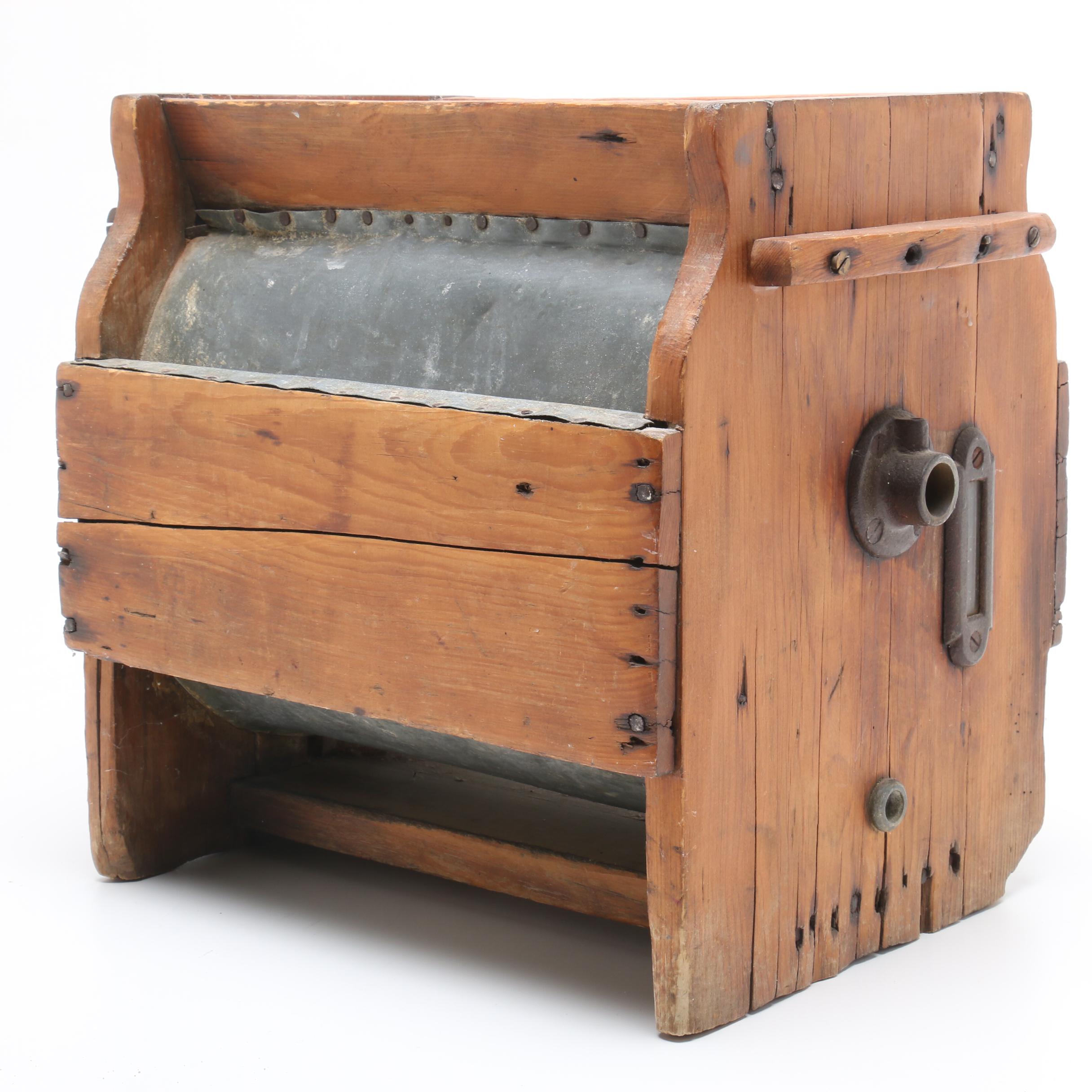 Antique Hand Cranked Butter Churn