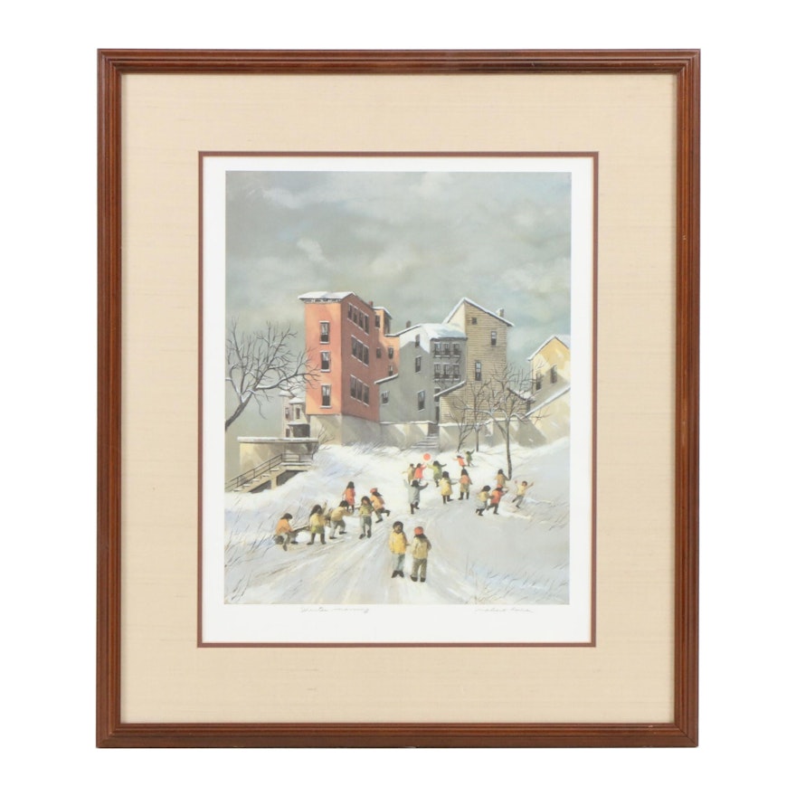 Robert Fabe Offset Lithograph "Winter Morning"