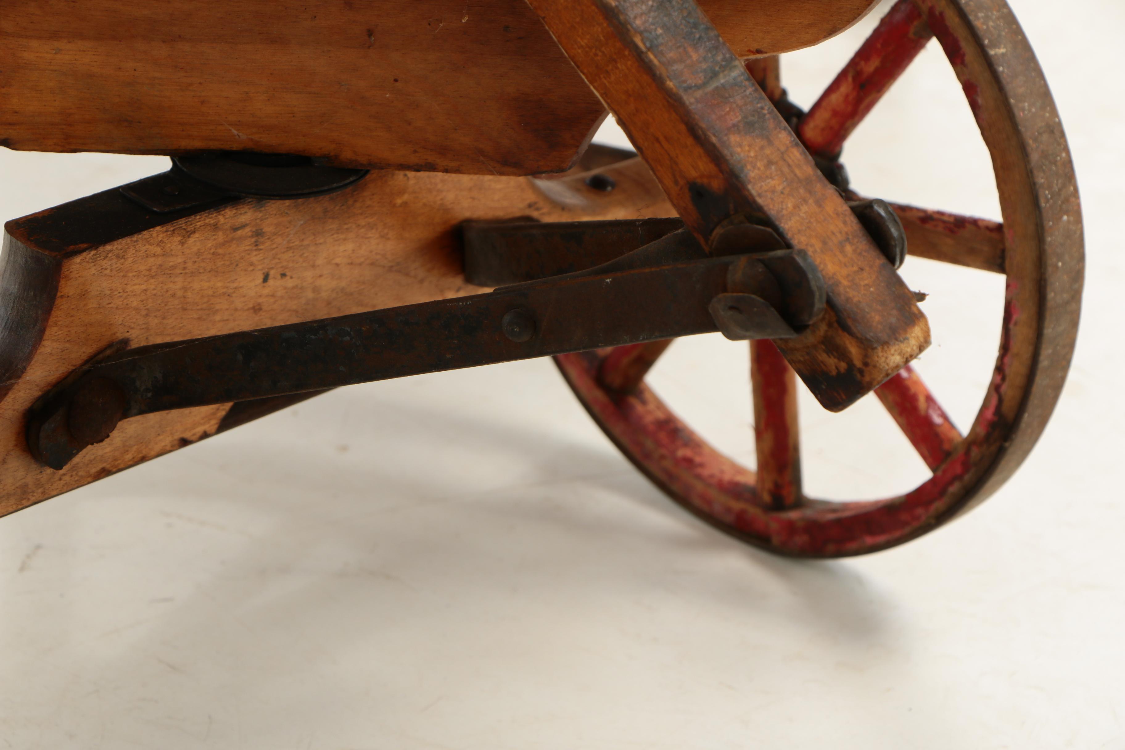 "The Detroit News" Painted Pine Paper Delivery Wagon, 1930s
