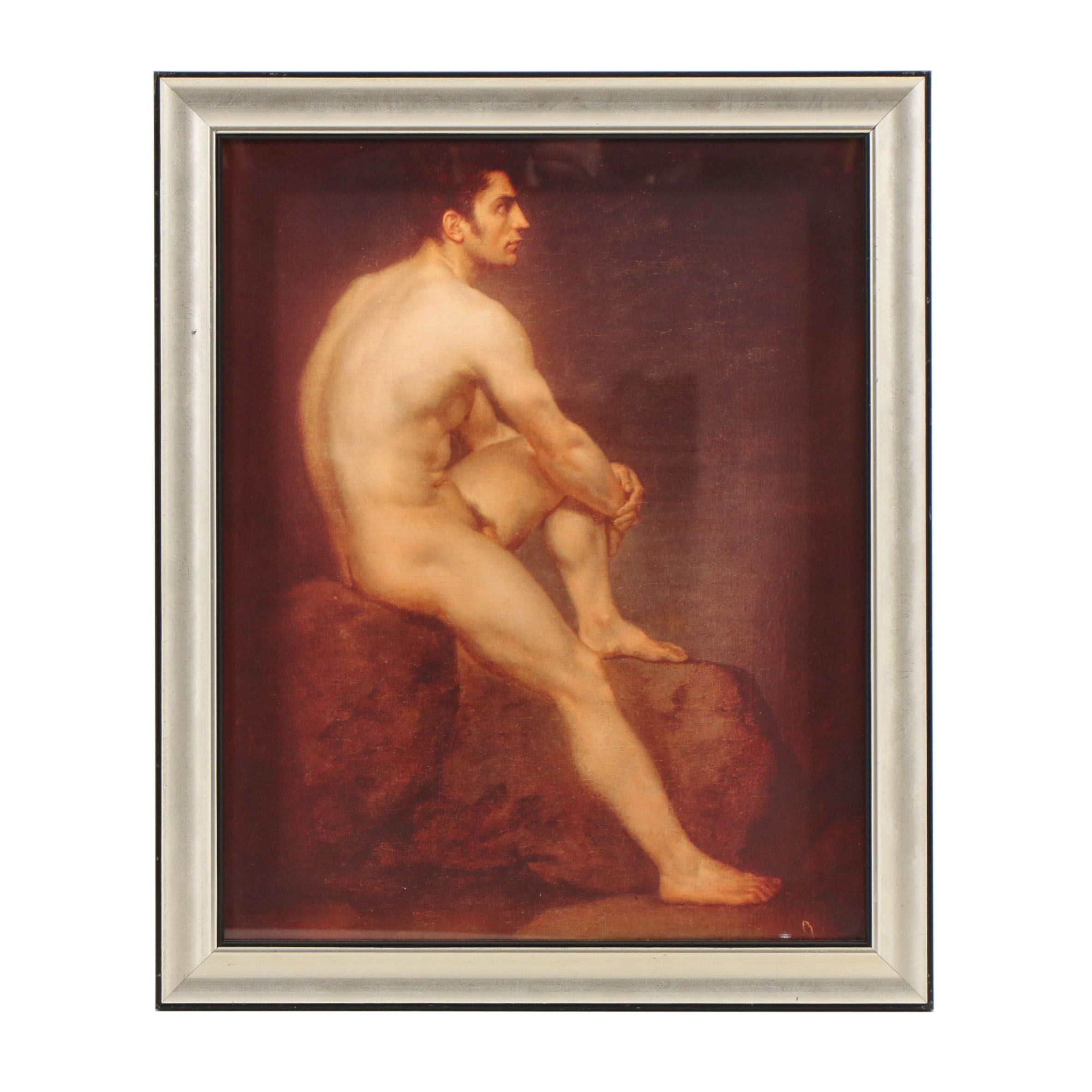 Giclée Reproduction after Manuel Ignacio Vázquez "Male Nude"