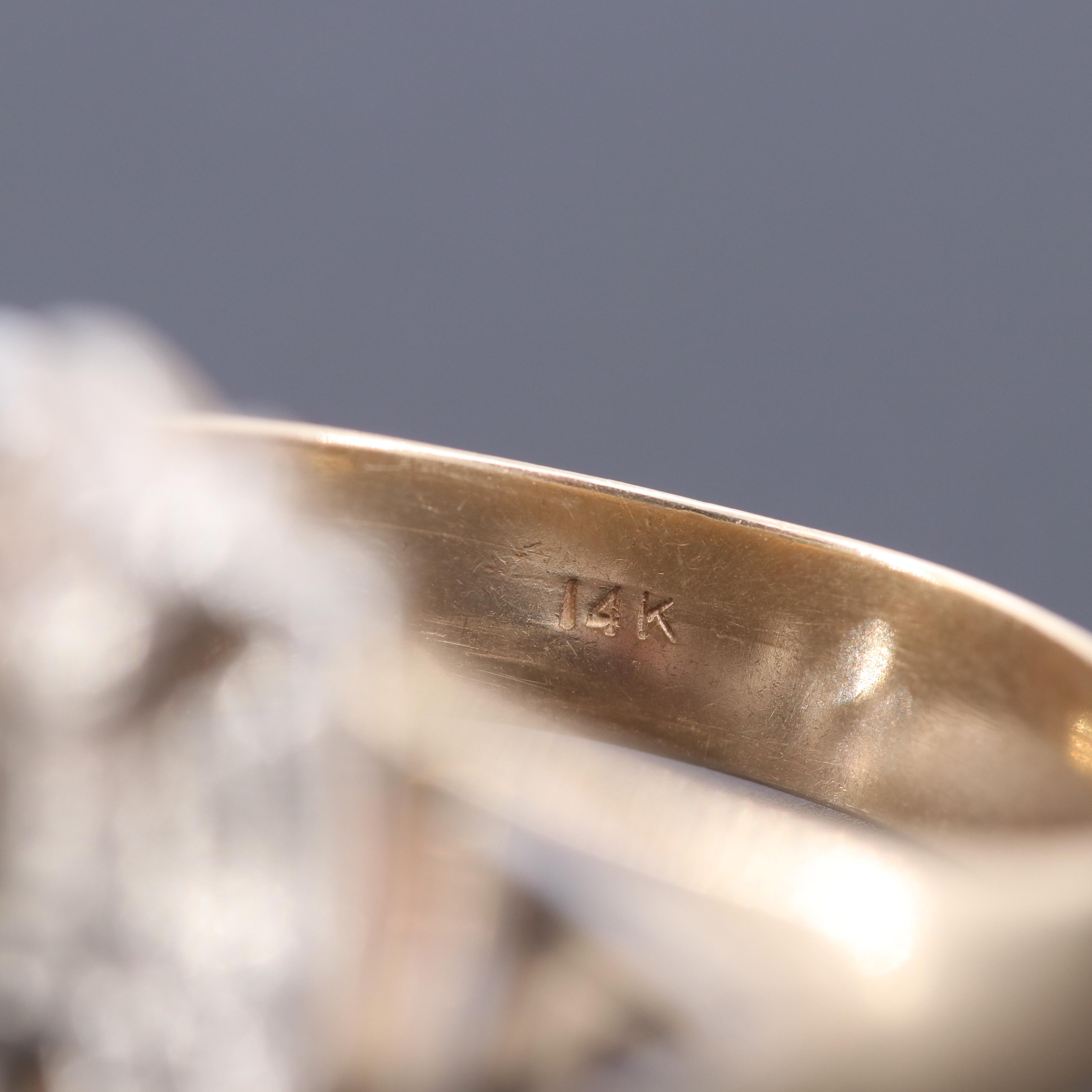 14K Gold Diamond Double Headed Eagle 32nd Degree Scottish Rite Masonic Ring