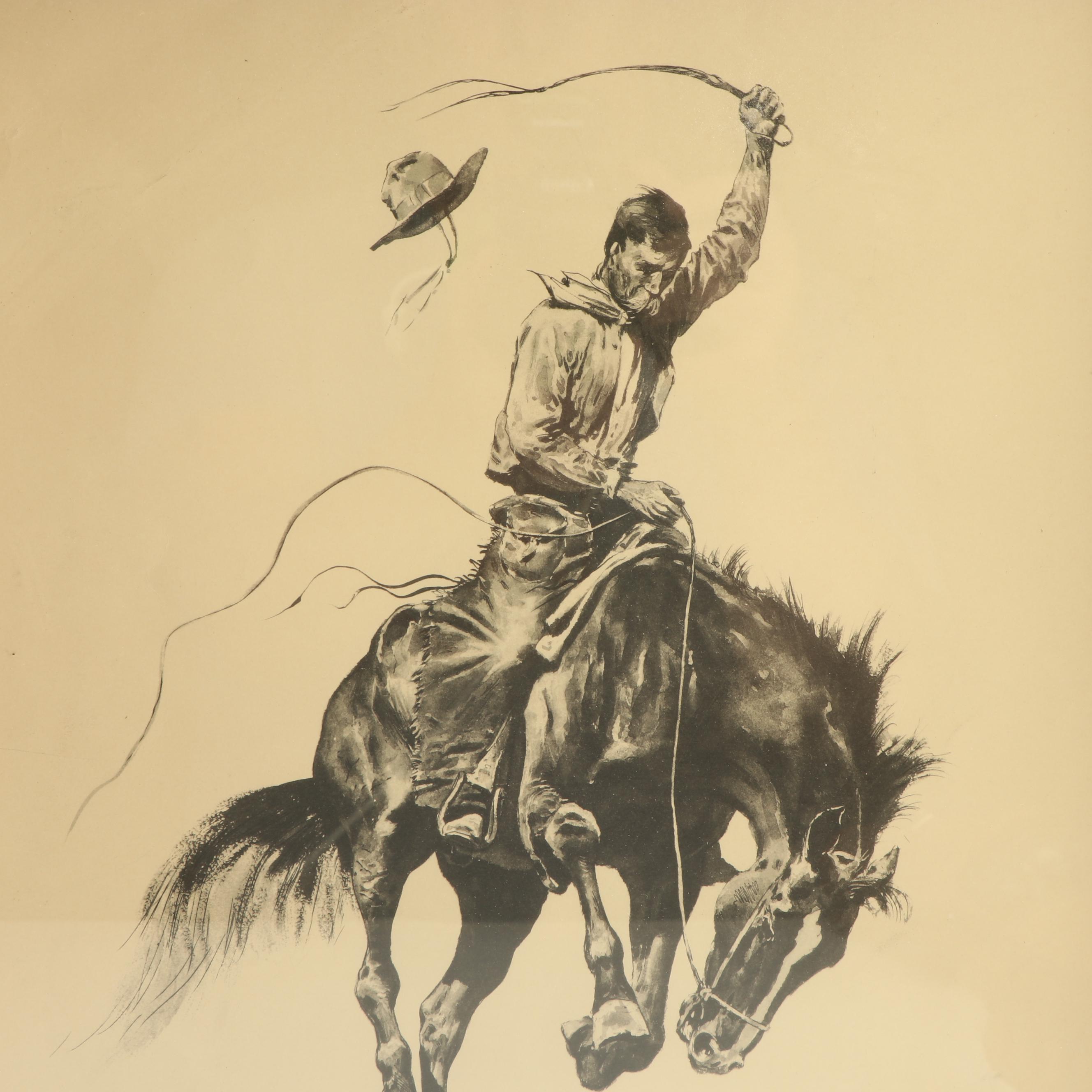 Tony Lama Boots, Stetson Hat, and Replica Guns in Holster with Remington Print