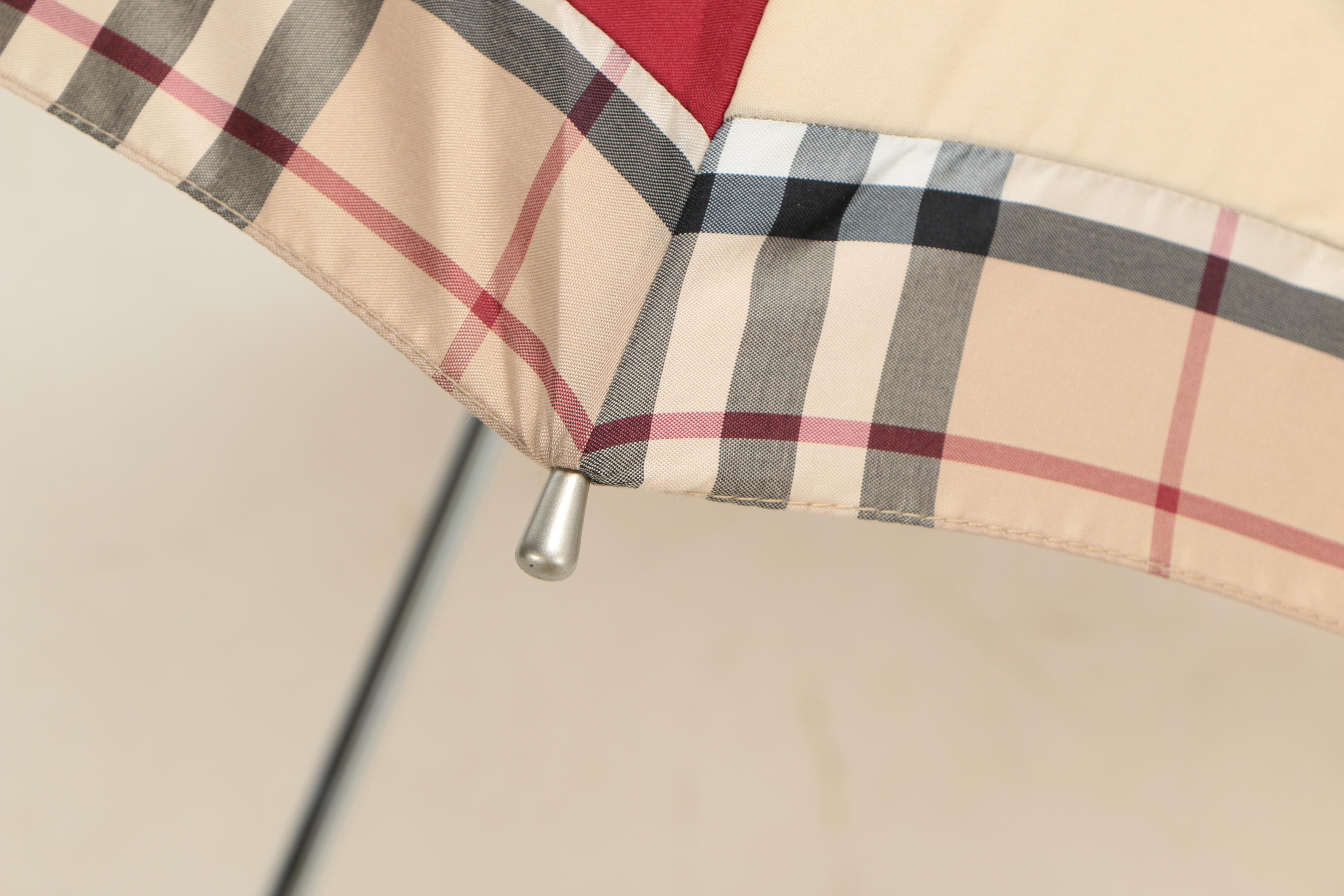 Burberry London Dome Umbrella with Vinyl Porthole Windows