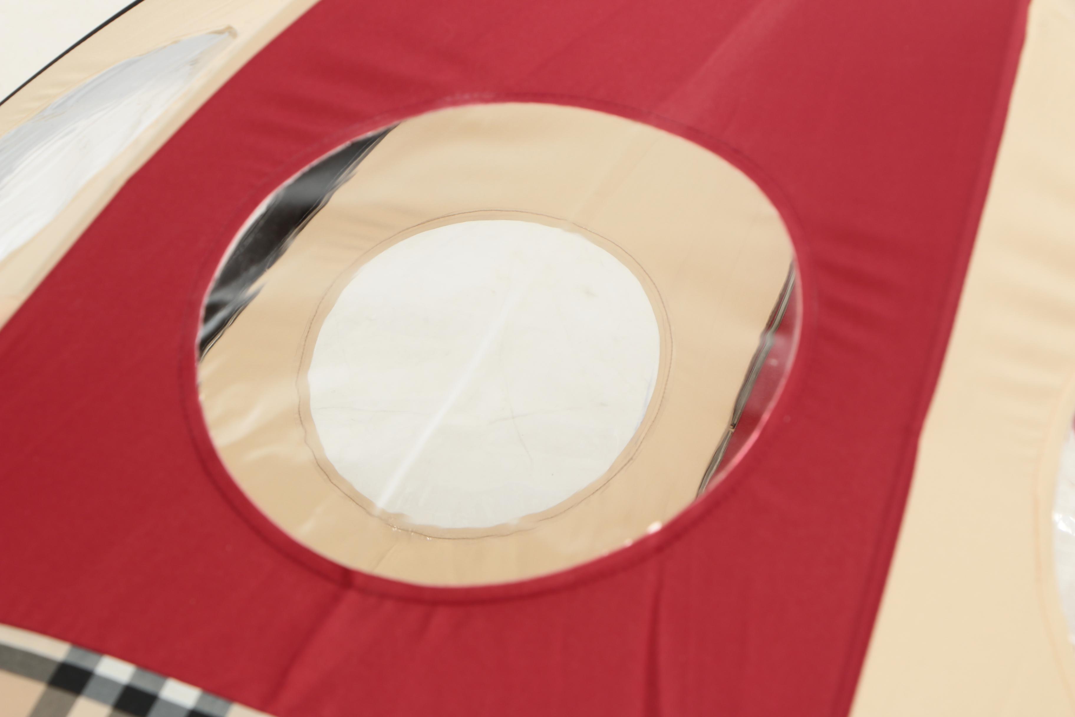 Burberry London Dome Umbrella with Vinyl Porthole Windows