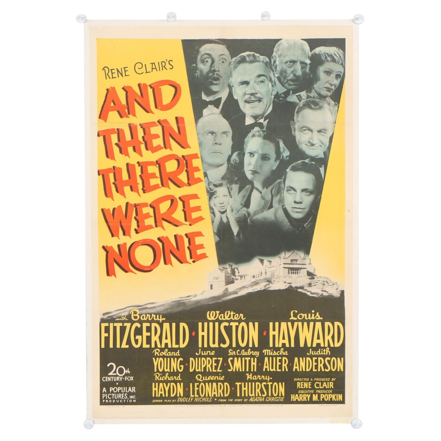 Rene Clair's "And Then There Were None" Theatrical Release One Sheet, 1945