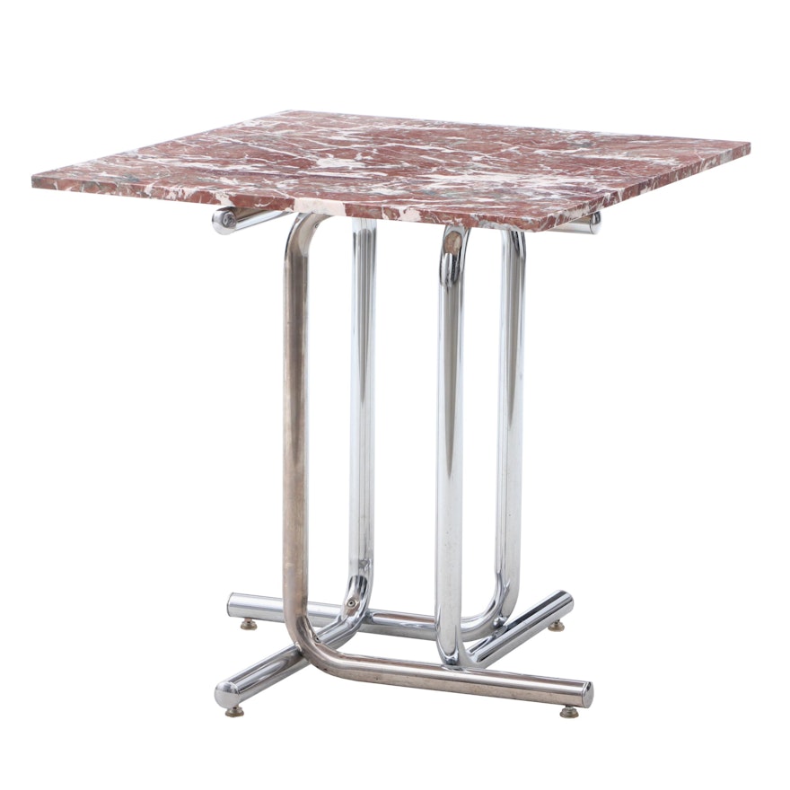 Rouge Marble Top Side Table Made in Belgium