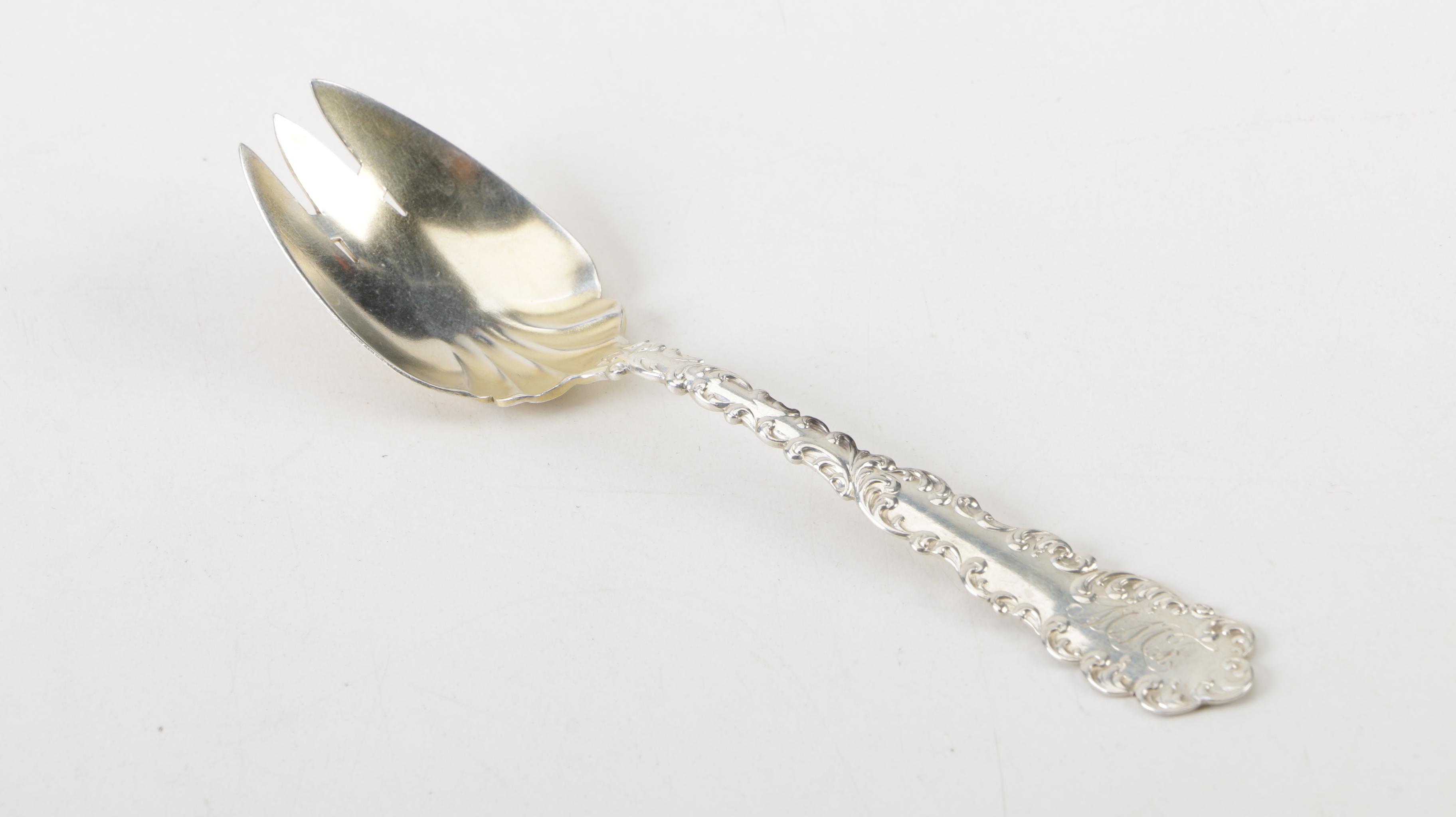 Wallace Silversmiths Sterling "Waverly" Ice Cream Forks, Late 19th/Early 20th C.