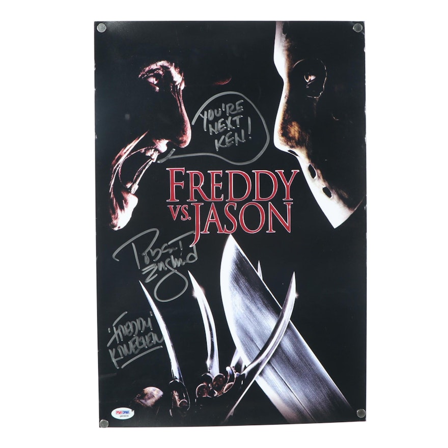 Robert Englund Autographed "Freddy Vs. Jason" Poster