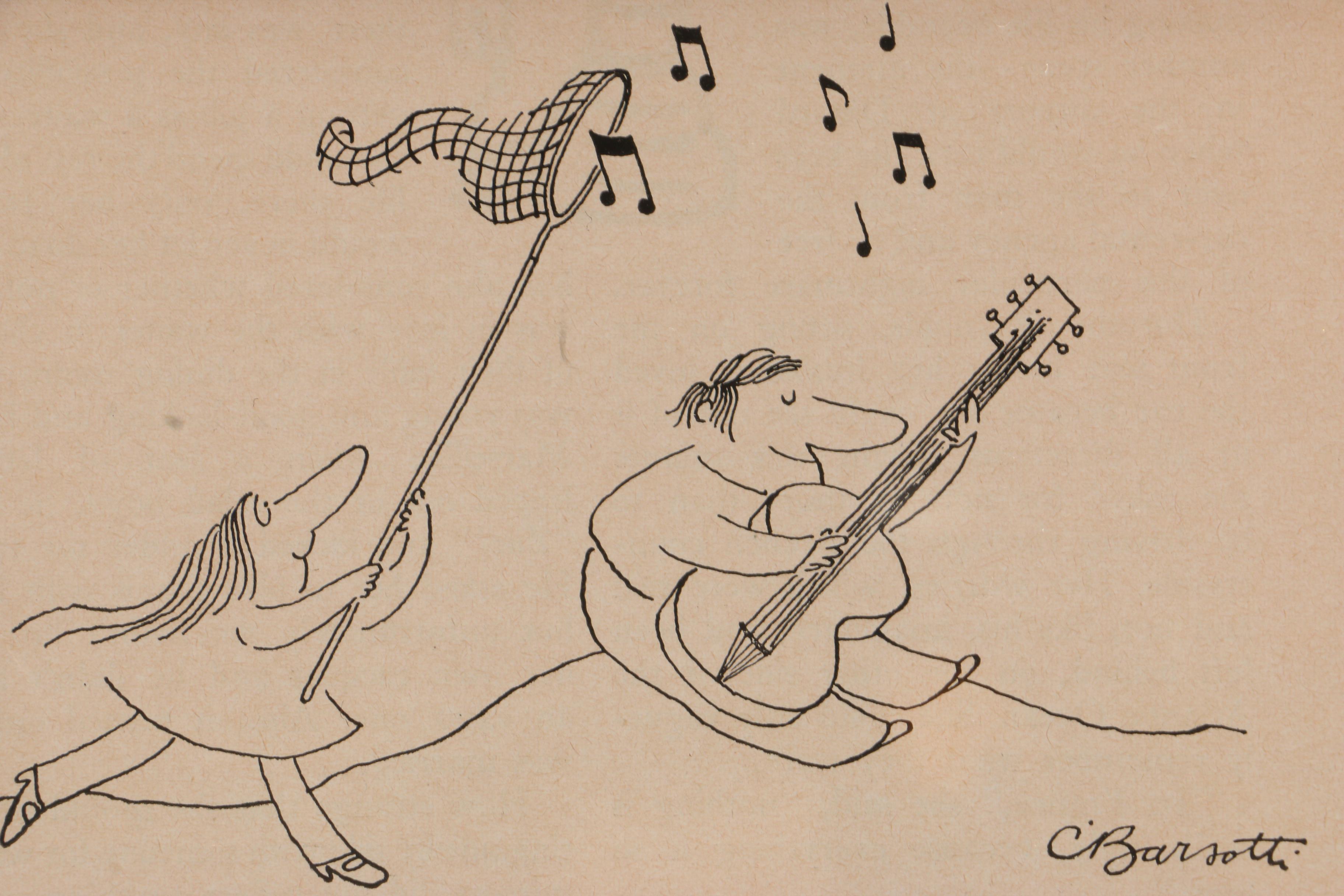 Charles Branum Barsotti Ink Cartoon Drawing