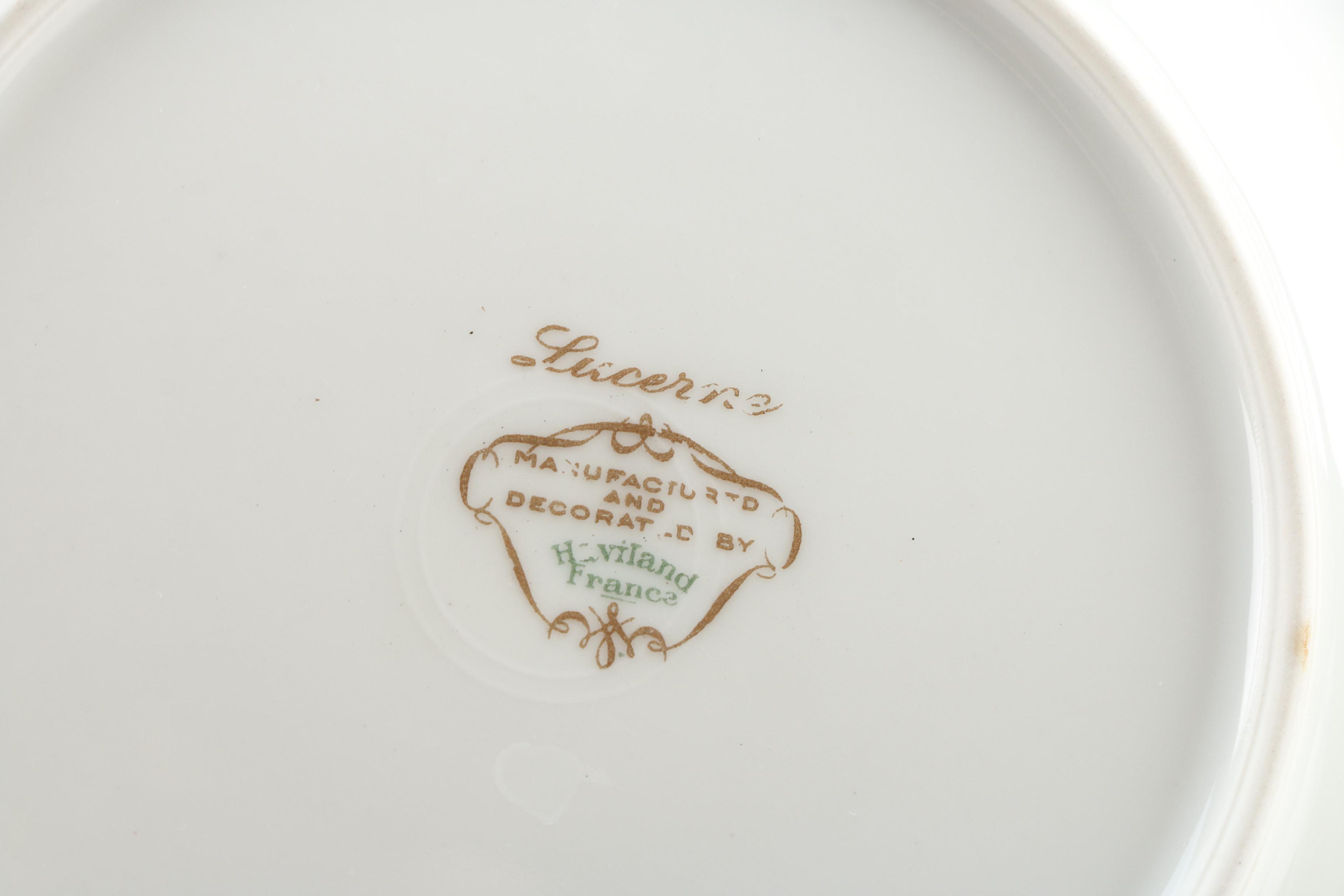 Haviland "Lucerne" Porcelain Dinnerware, Mid-Century