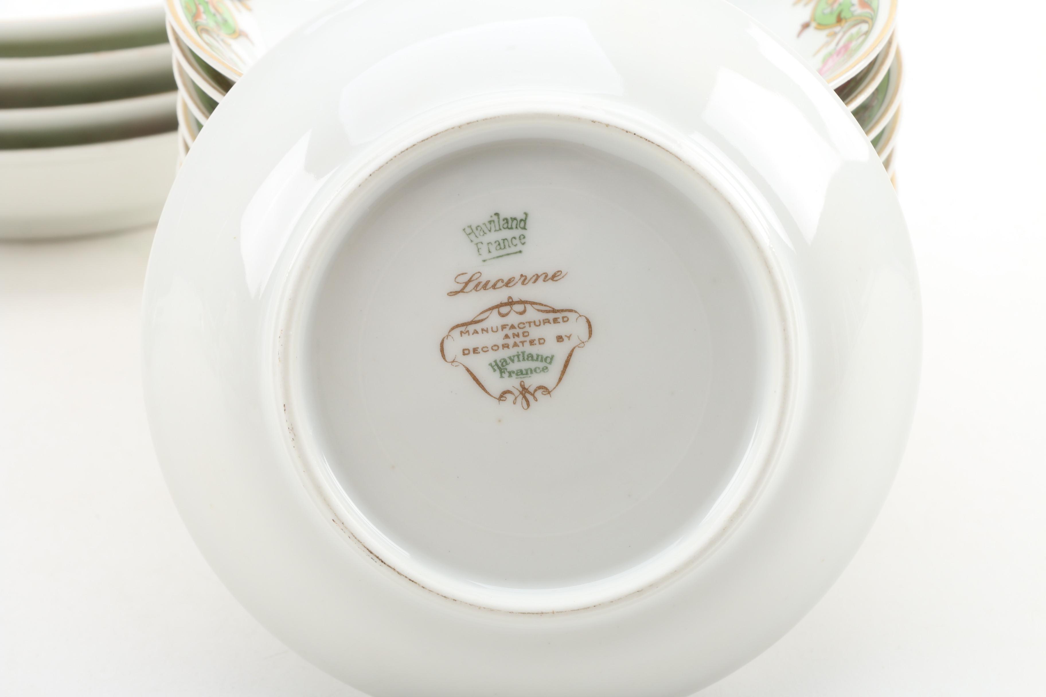 Haviland "Lucerne" Porcelain Dinnerware, Mid-Century