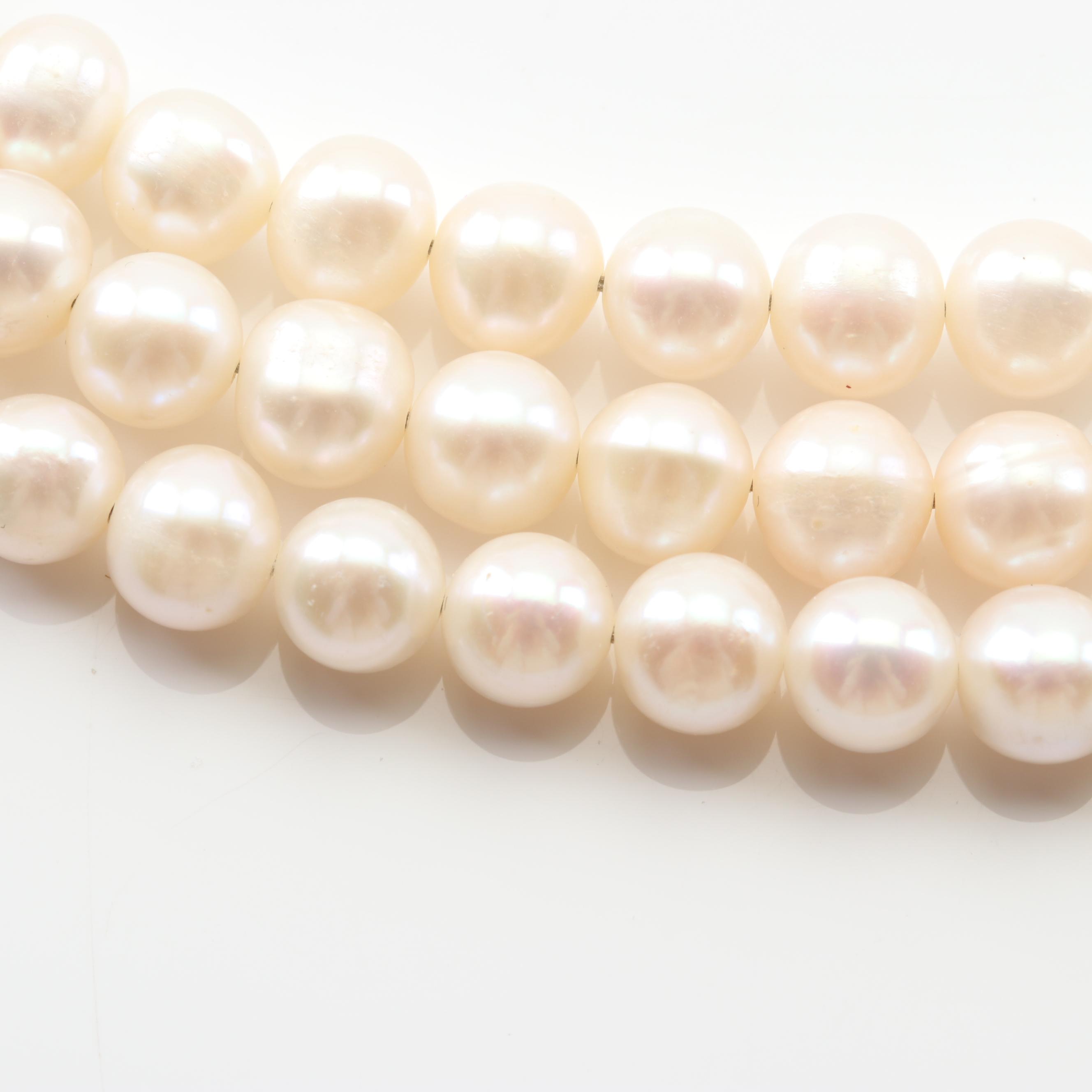 Gold Wash Over Sterling Freshwater Pearl, 13.26 CTW Tourmaline, Ruby Necklace