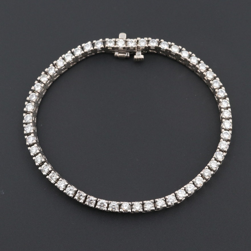 14K White Gold 4.15 CTW Diamond Bracelet