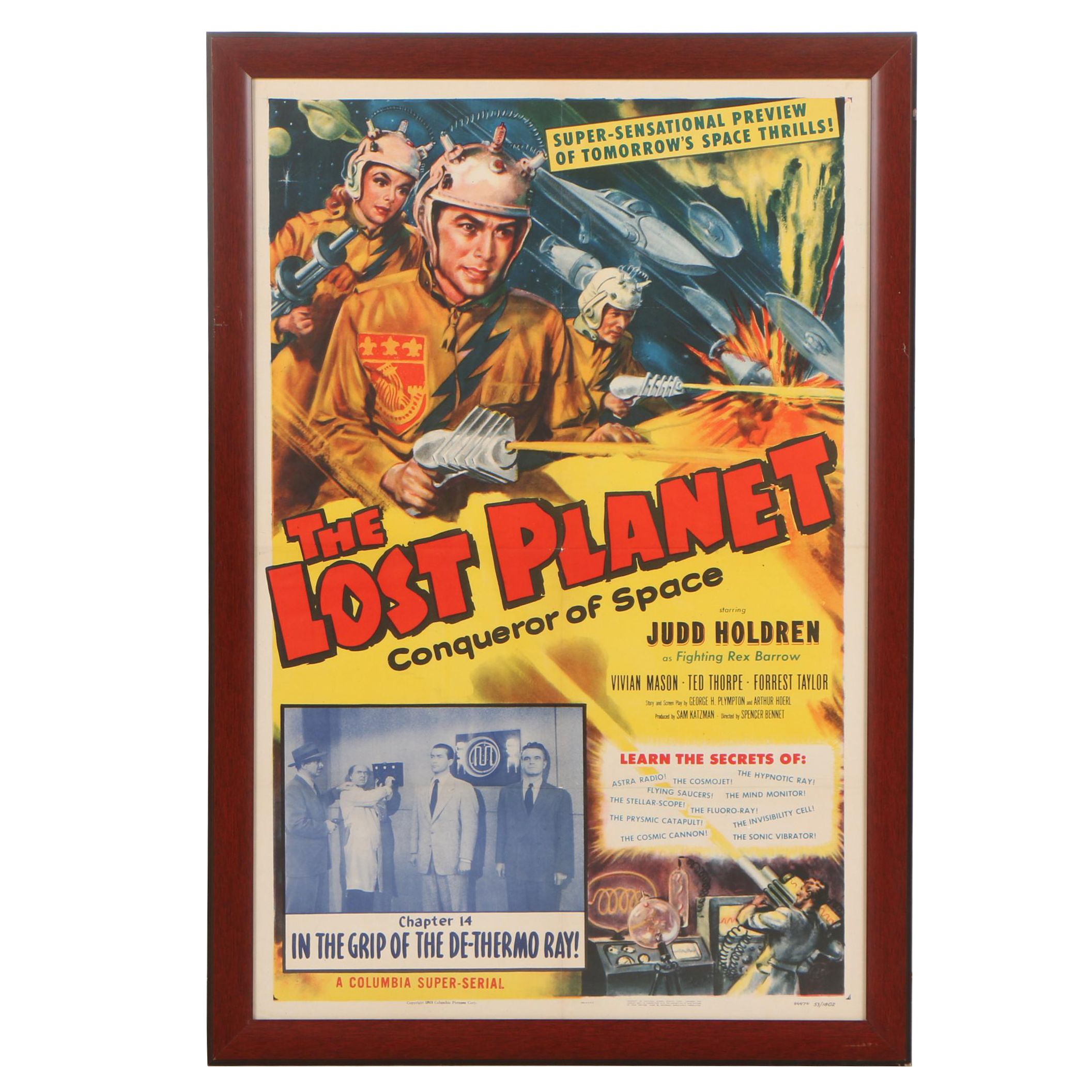 "The Lost Planet" Serial Theatrical Release One Sheet Poster, 1953