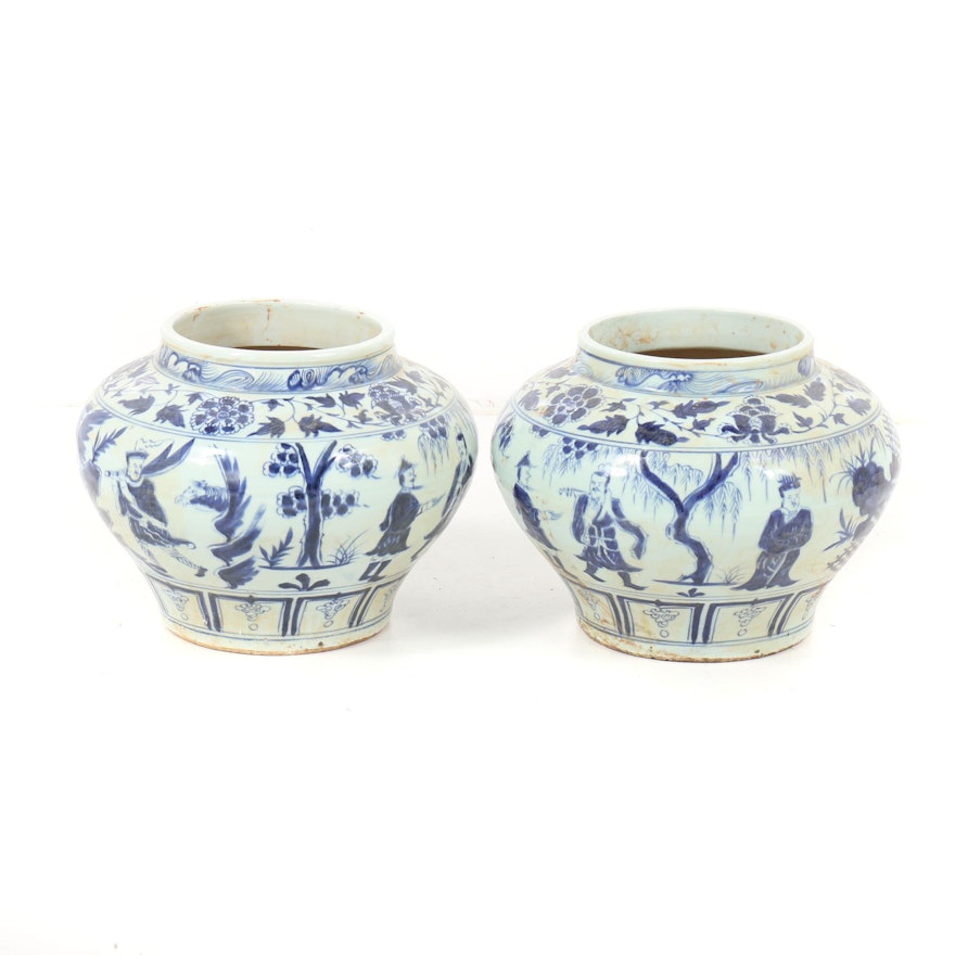 Chinese Blue and White Ceramic Vases