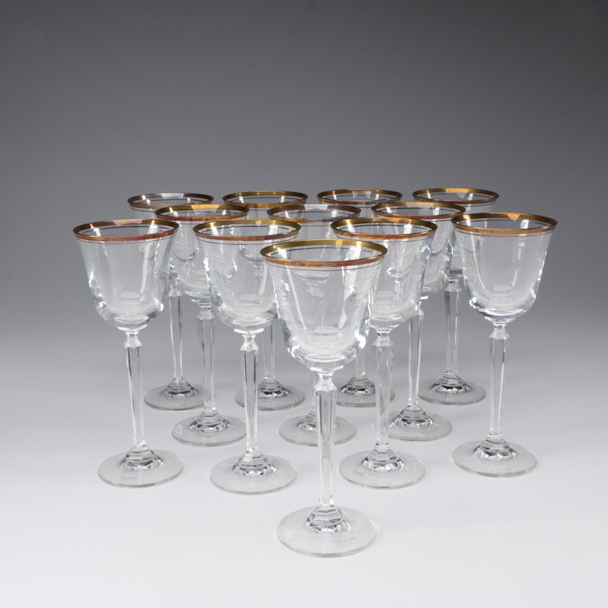 Mikasa "Wheaton" Crystal Wine Glasses, Late 20th Century