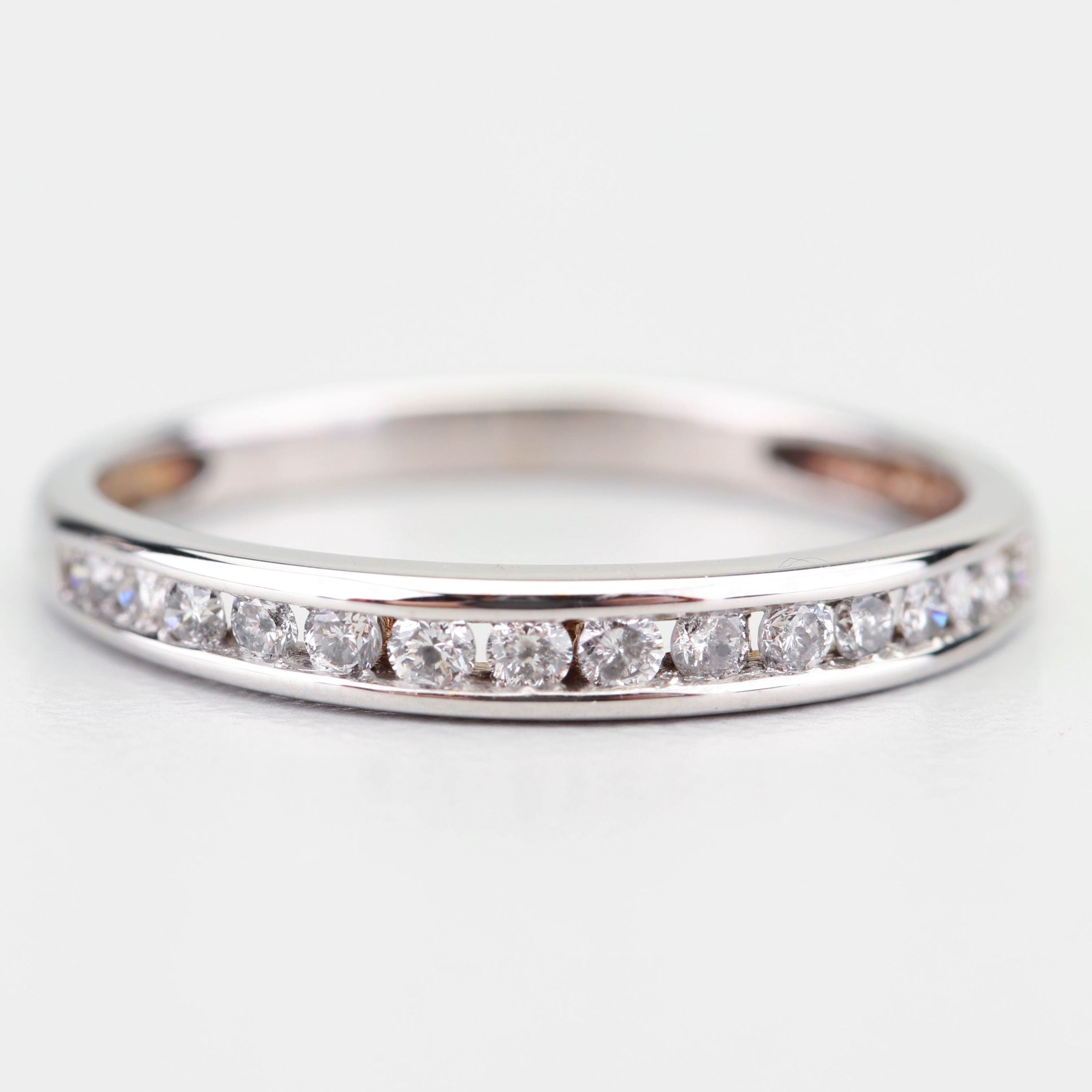 10K White Gold Diamond Band