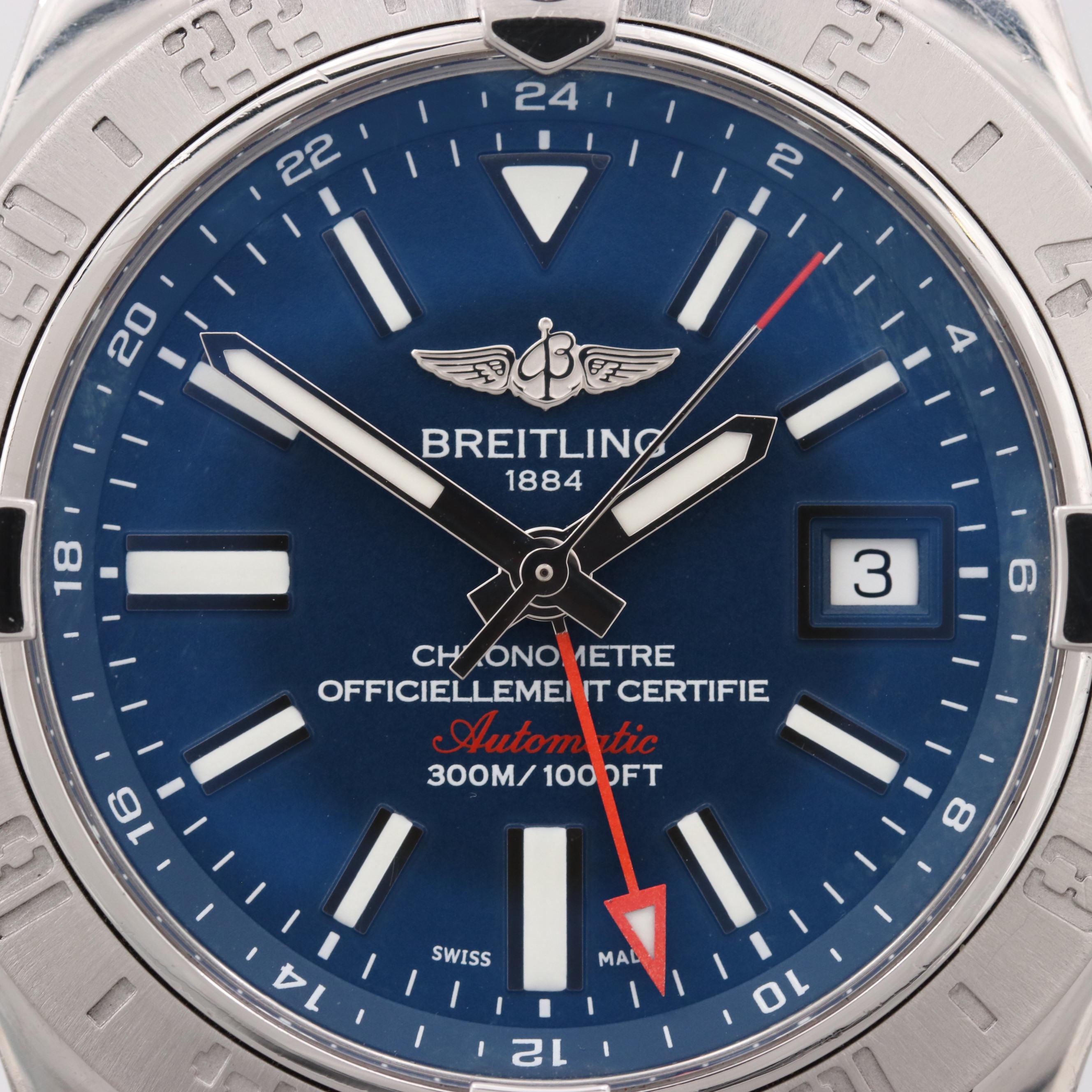 Breitling Avenger II GMT Stainless Steel Automatic Watch, Circa 2013