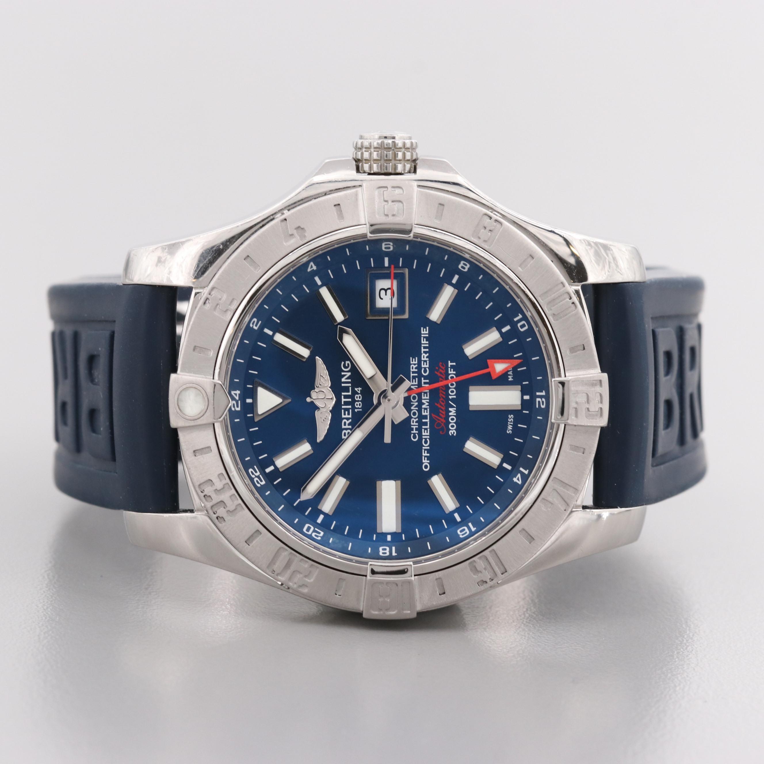 Breitling Avenger II GMT Stainless Steel Automatic Watch, Circa 2013